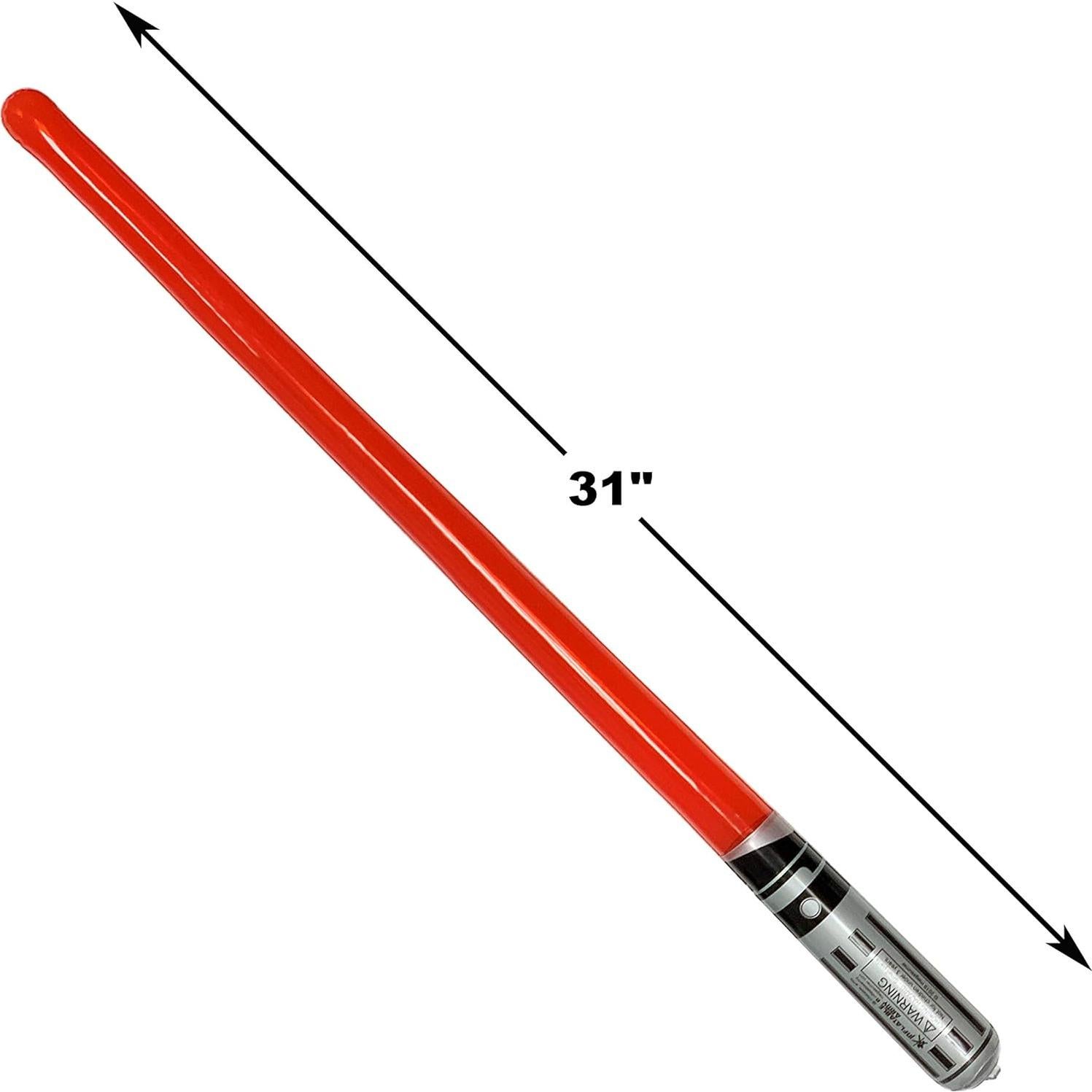 Paquete de 4 Espadas Inflables Rojas y Azules - Juguetes de Luz