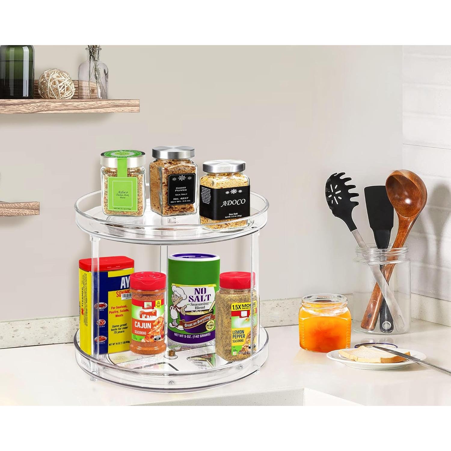 Organizador de Baño Lazy Susan Adoco 2 Niveles 23.5 cm