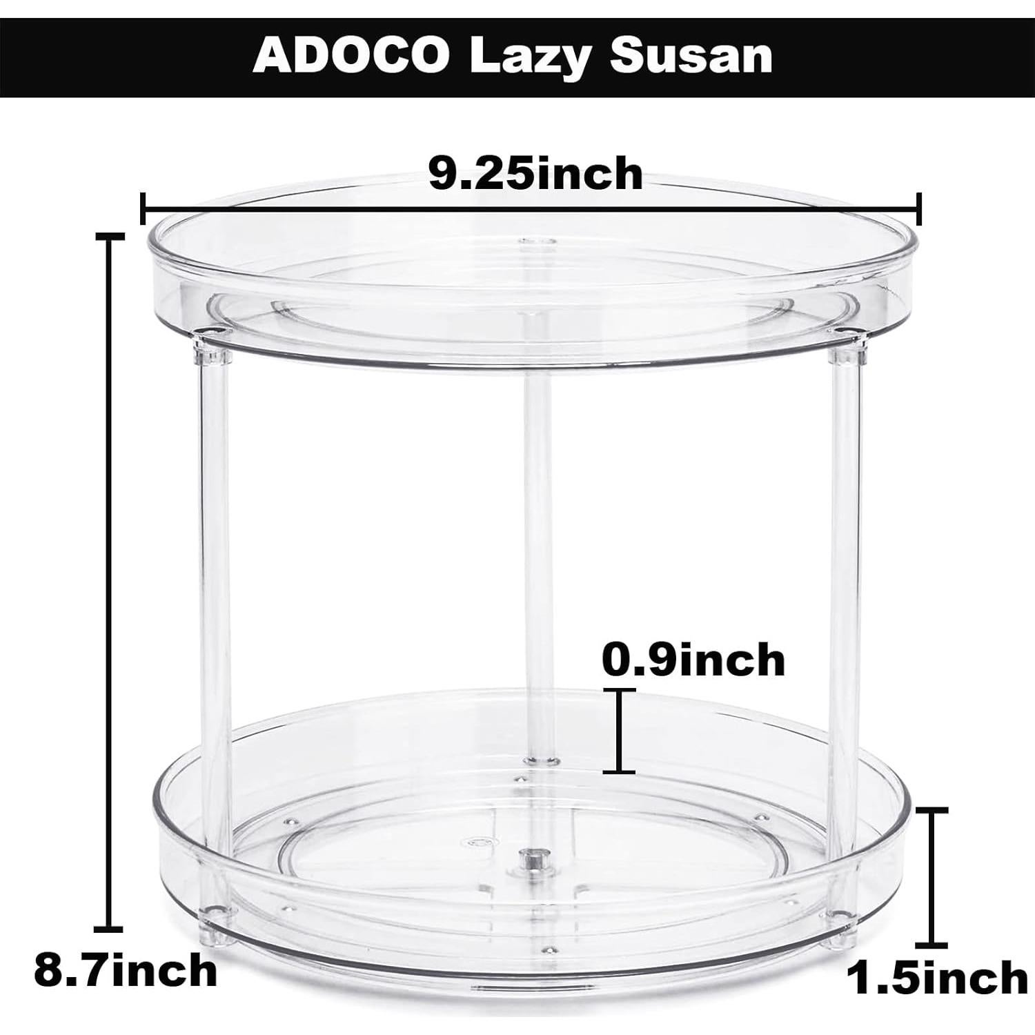 Organizador de Baño Lazy Susan Adoco 2 Niveles 23.5 cm