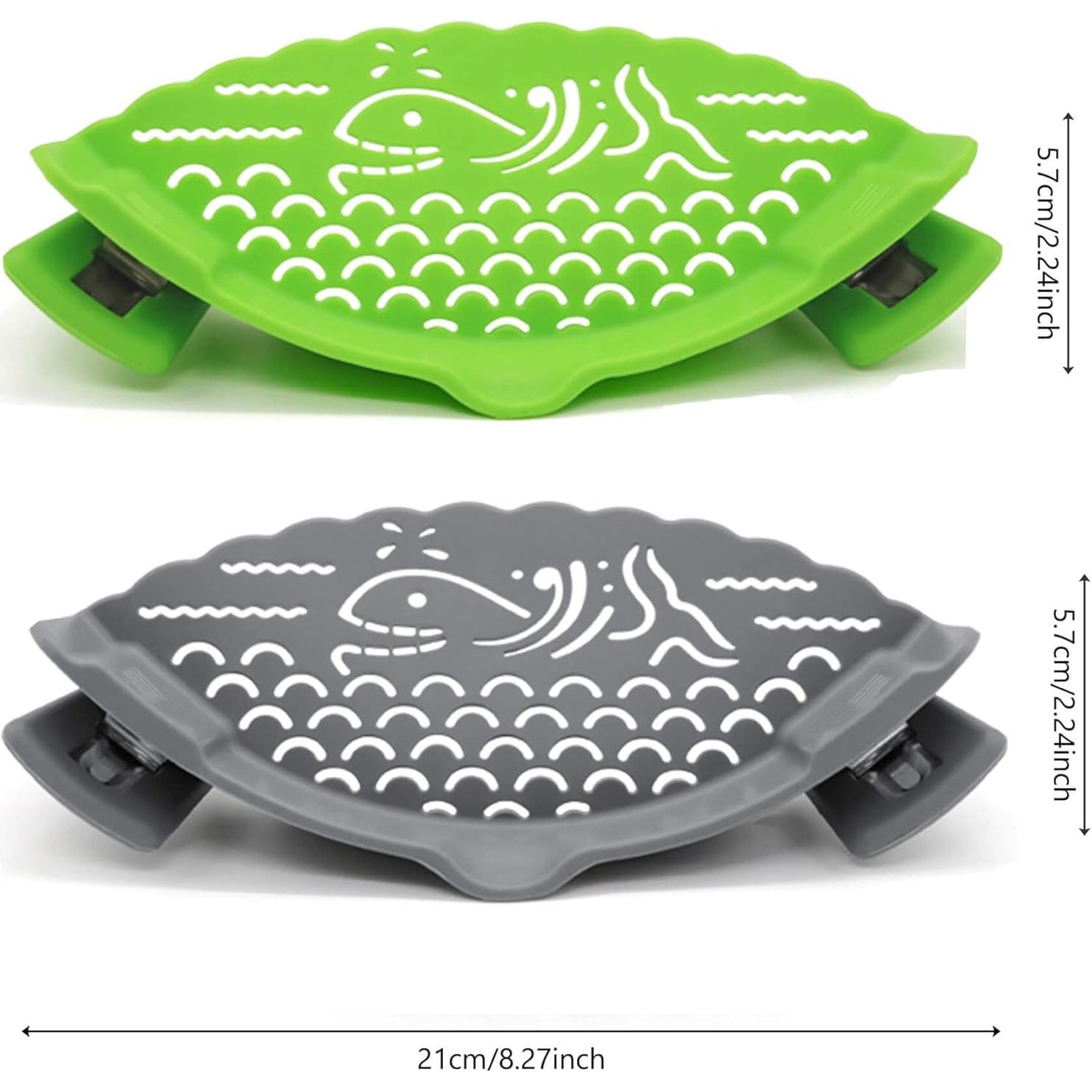 Colador de Pasta Ajustable Sunwukin - 2 Pcs Silicona 21CM