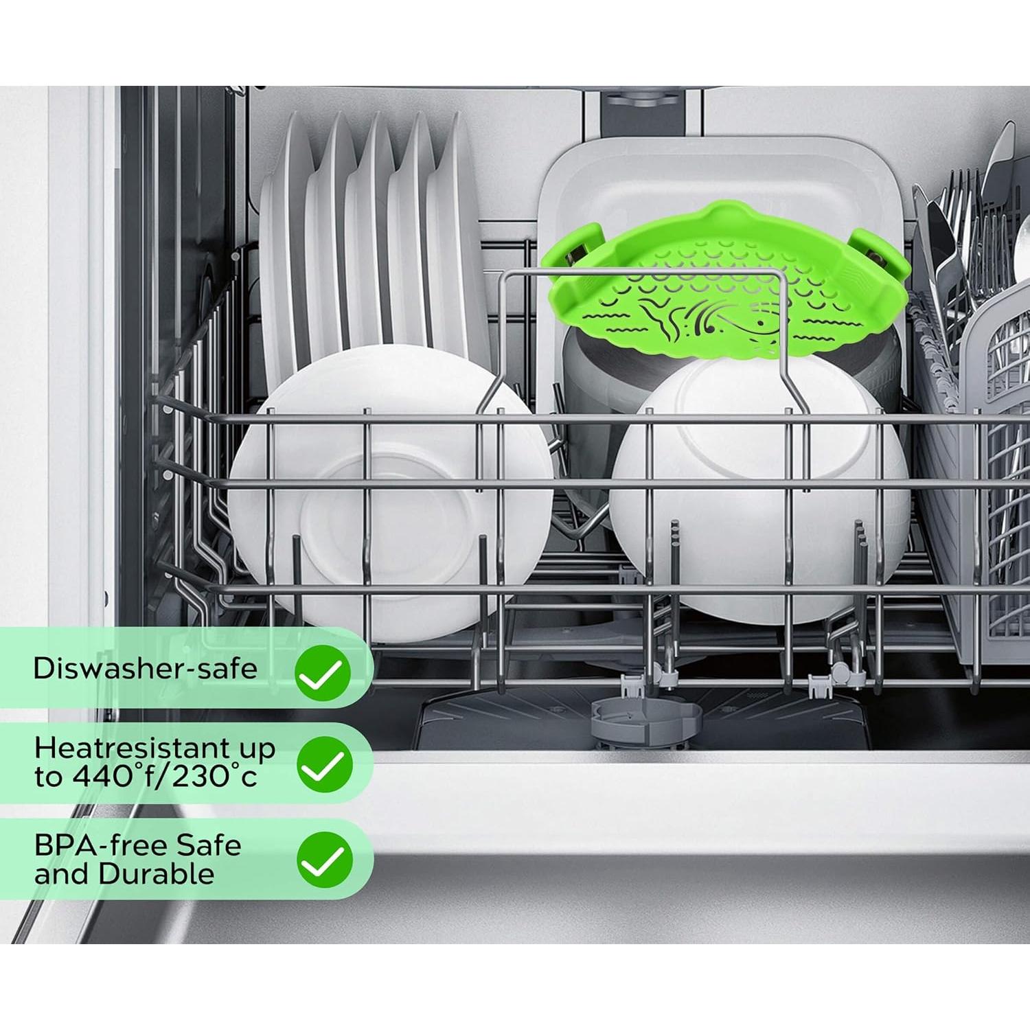 Colador de Pasta Ajustable Sunwukin - 2 Pcs Silicona 21CM