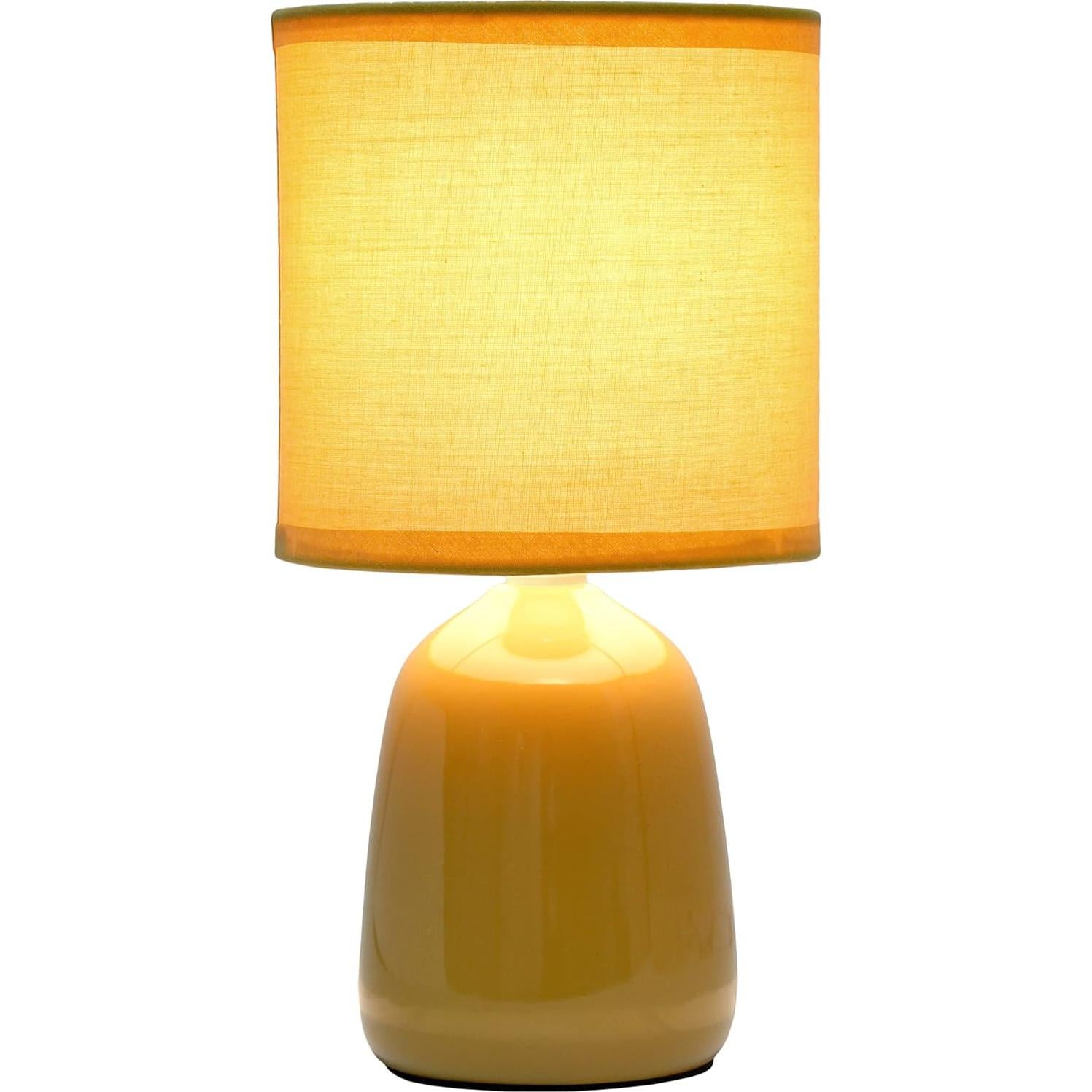 Lámpara de Mesa Simple Designs LT1134-MST Cerámica 25.5 cm Amarillo Mostaza