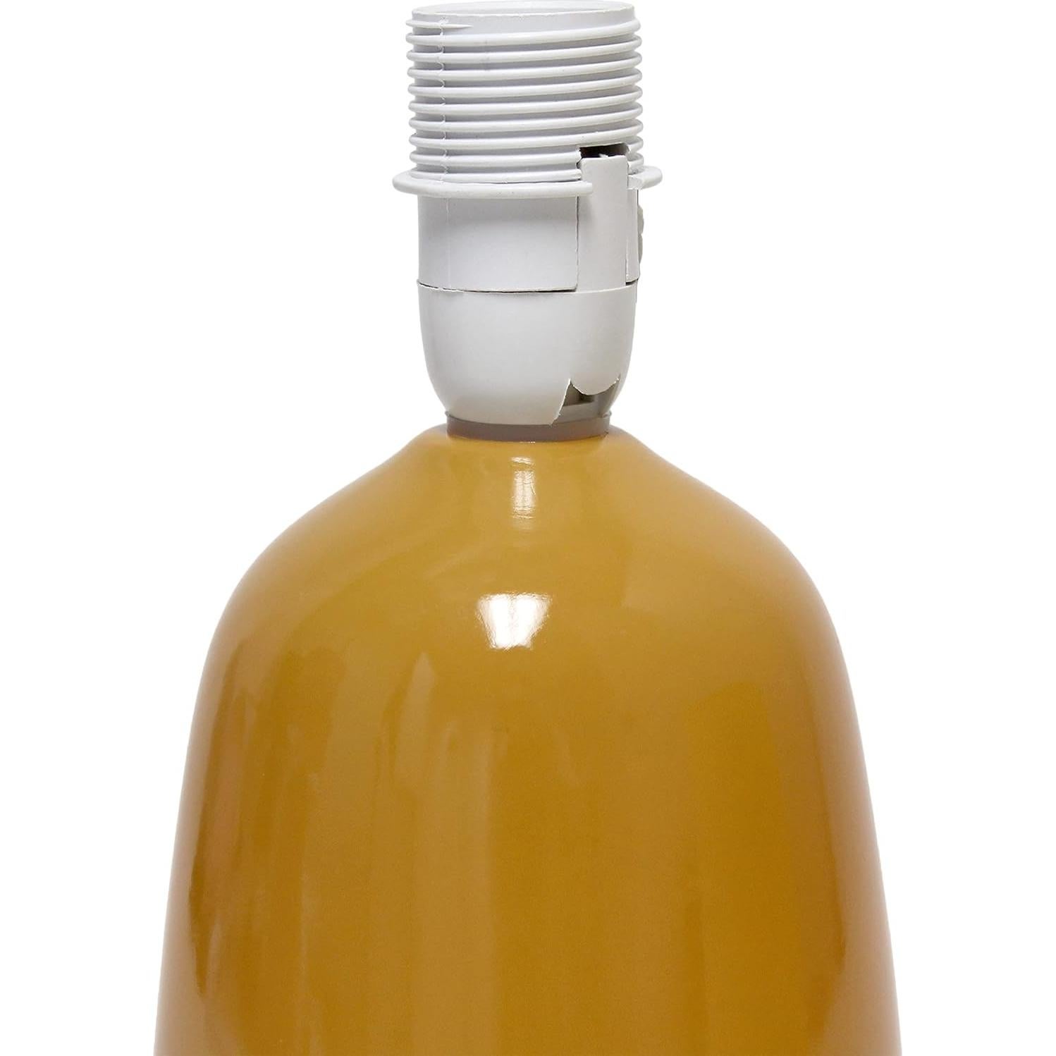 Lámpara de Mesa Simple Designs LT1134-MST Cerámica 25.5 cm Amarillo Mostaza