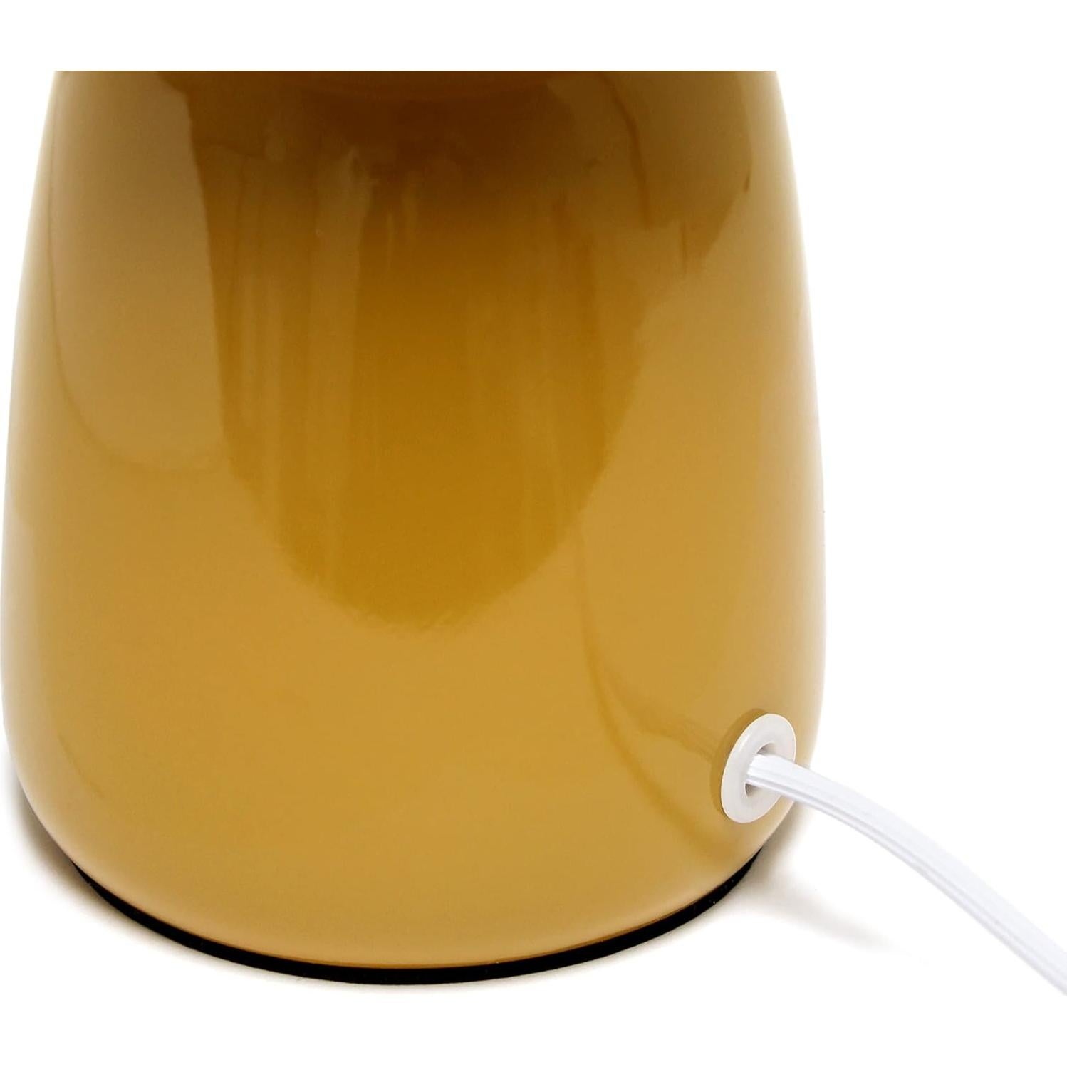 Lámpara de Mesa Simple Designs LT1134-MST Cerámica 25.5 cm Amarillo Mostaza