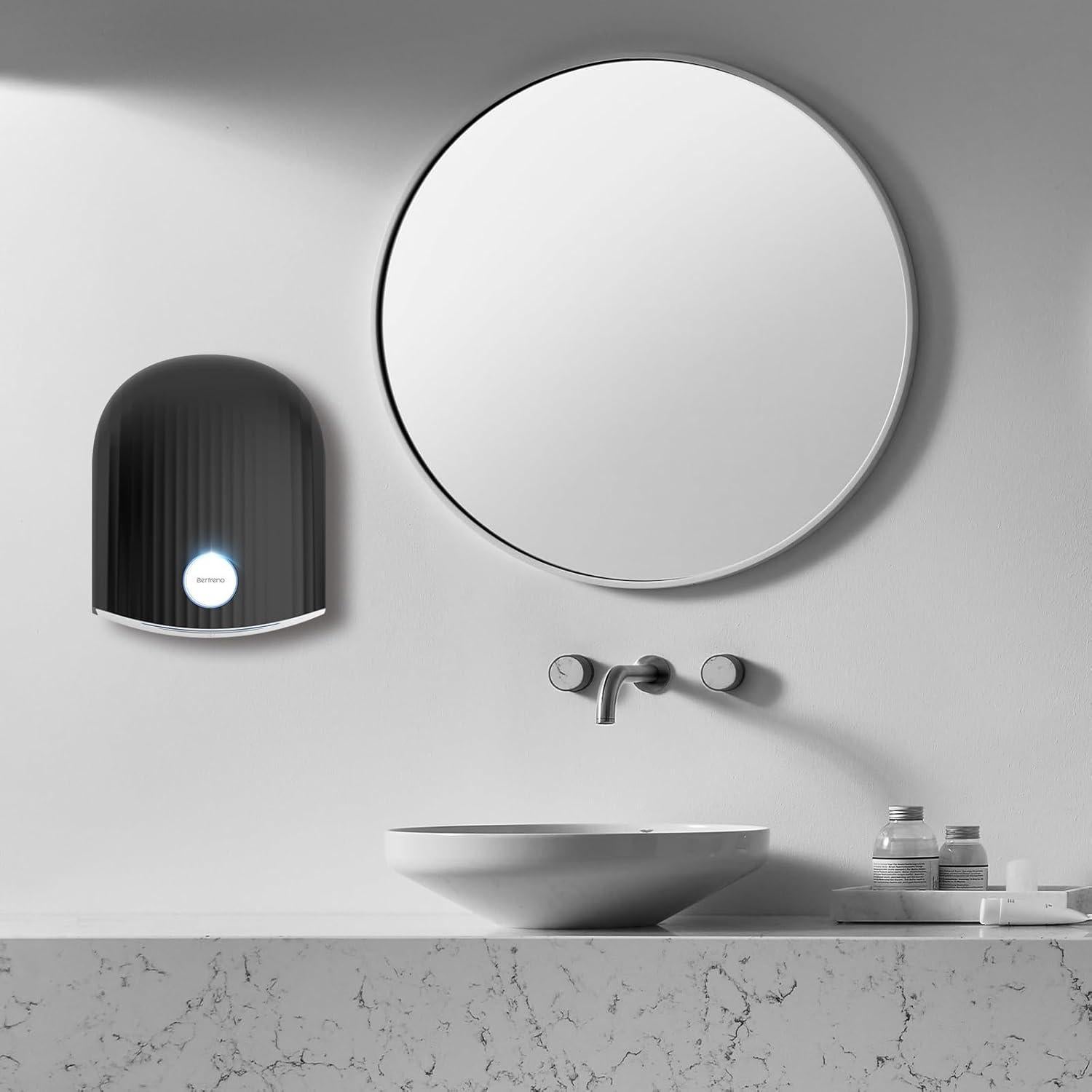 Secador de Manos Eléctrico Bertreno 110V Compacto Negro