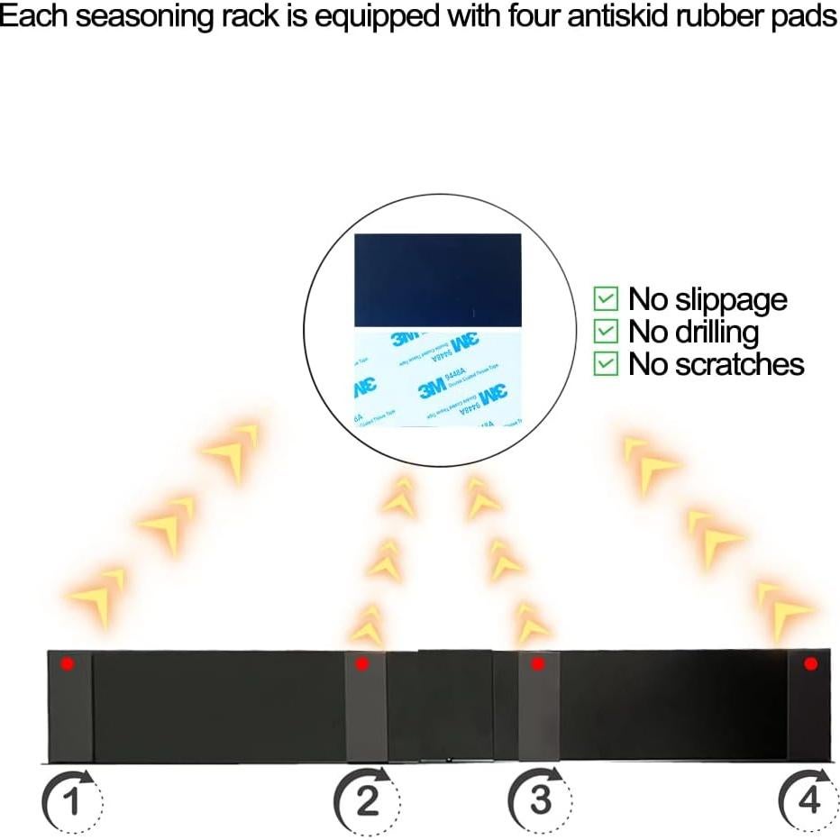 Estante de Cocina MouJeHom 76.2cm Acero Inoxidable Negro