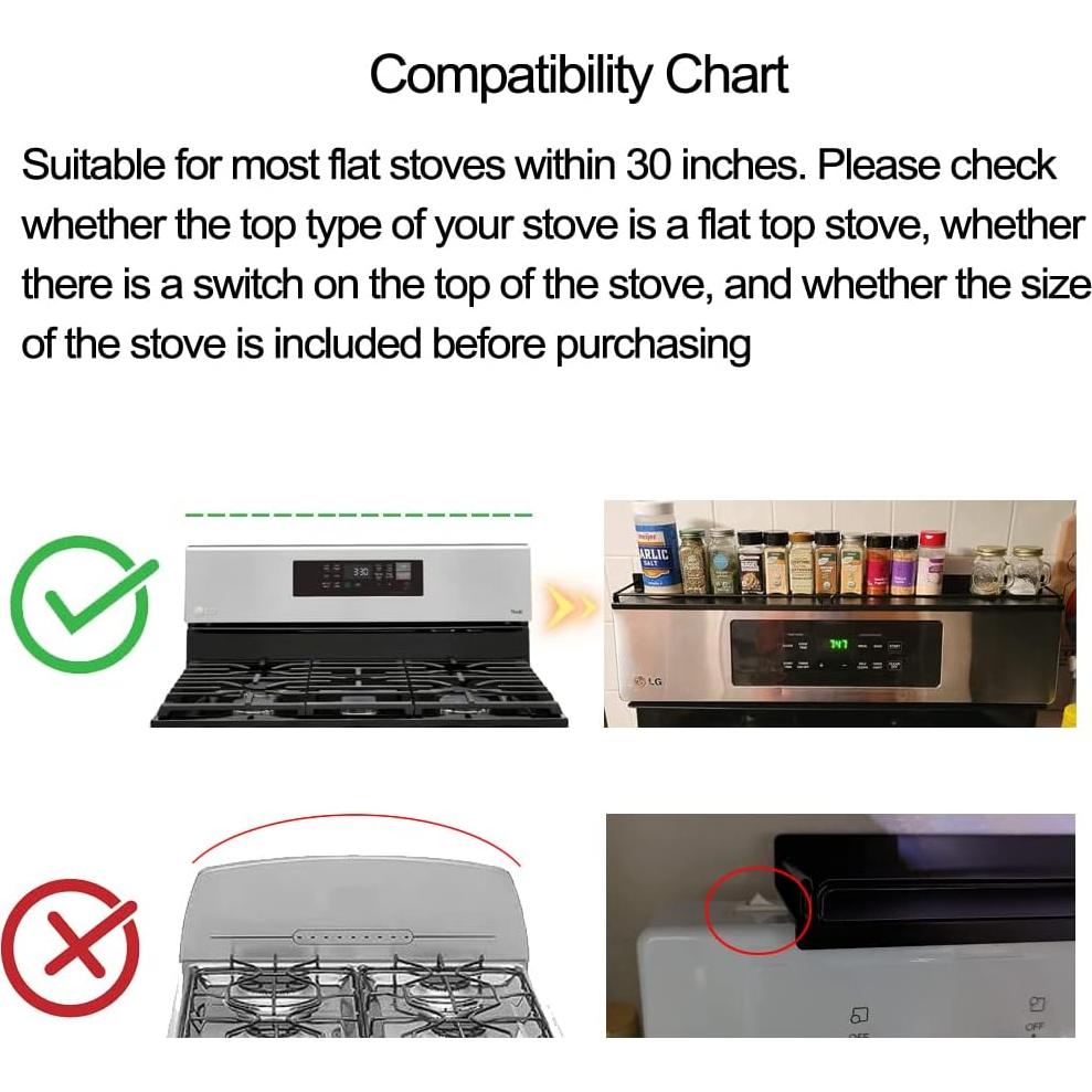 Estante de Cocina MouJeHom 76.2cm Acero Inoxidable Negro