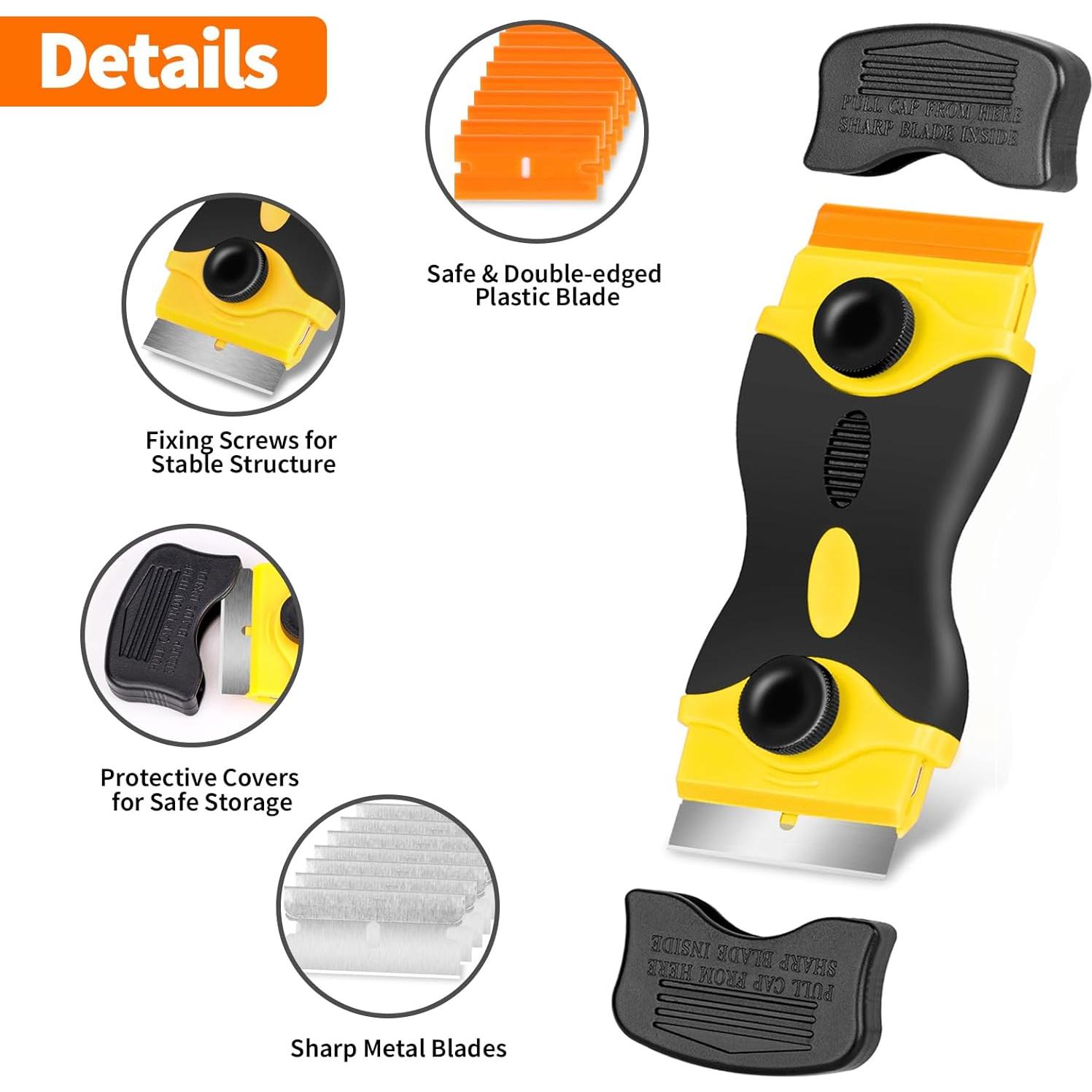 Raspador de Plástico Nalisence 2 en 1 con 40 Cuchillas