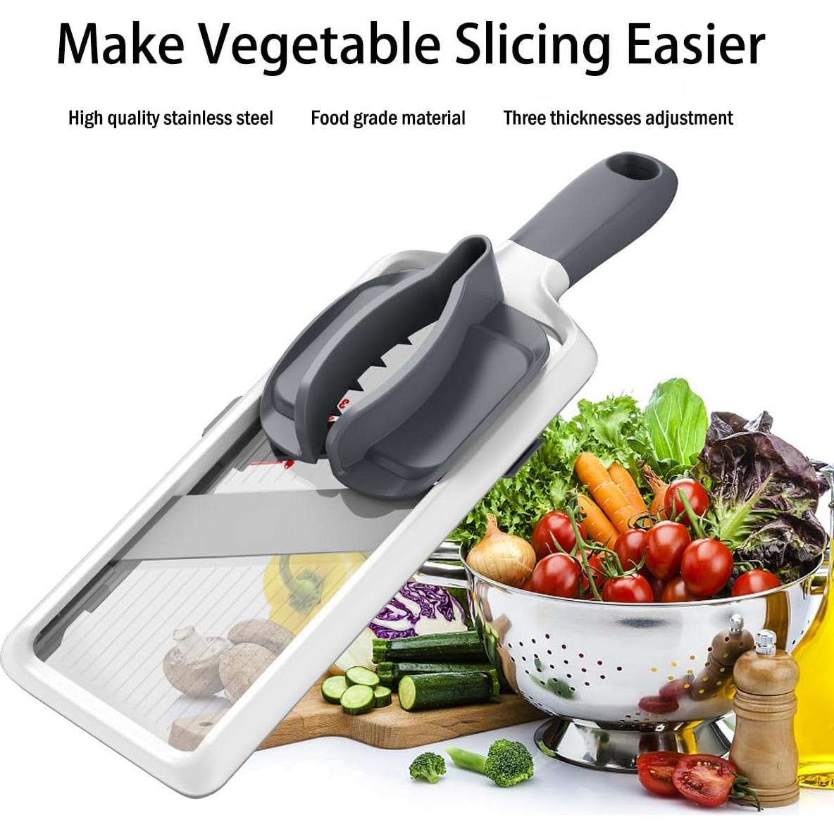 Cortador de Mandolina Ajustable NACOLUS 30x10.5cm Acero Inoxidable