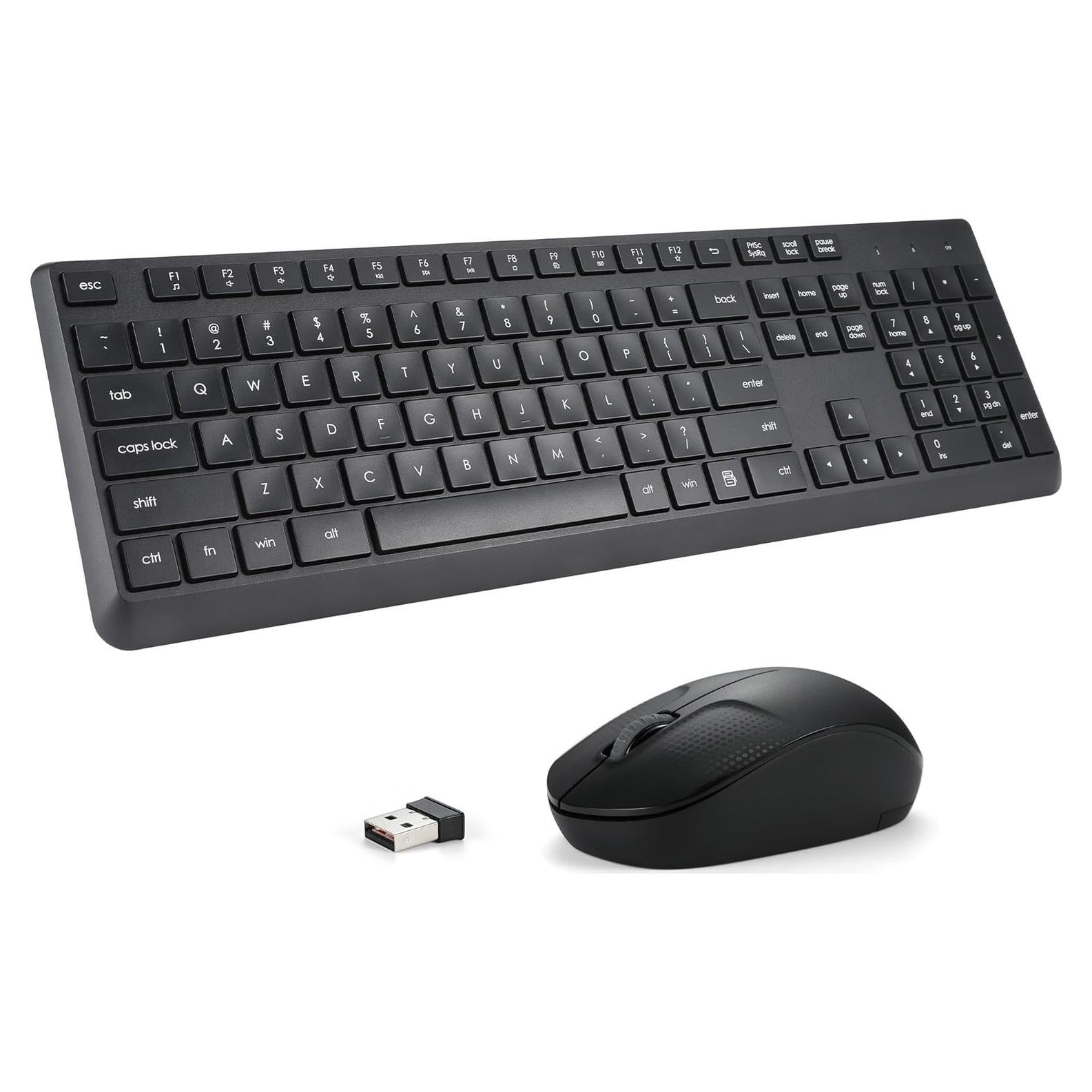 Combo Teclado y Ratón Inalámbrico Tayderley Negro 2.4GHz