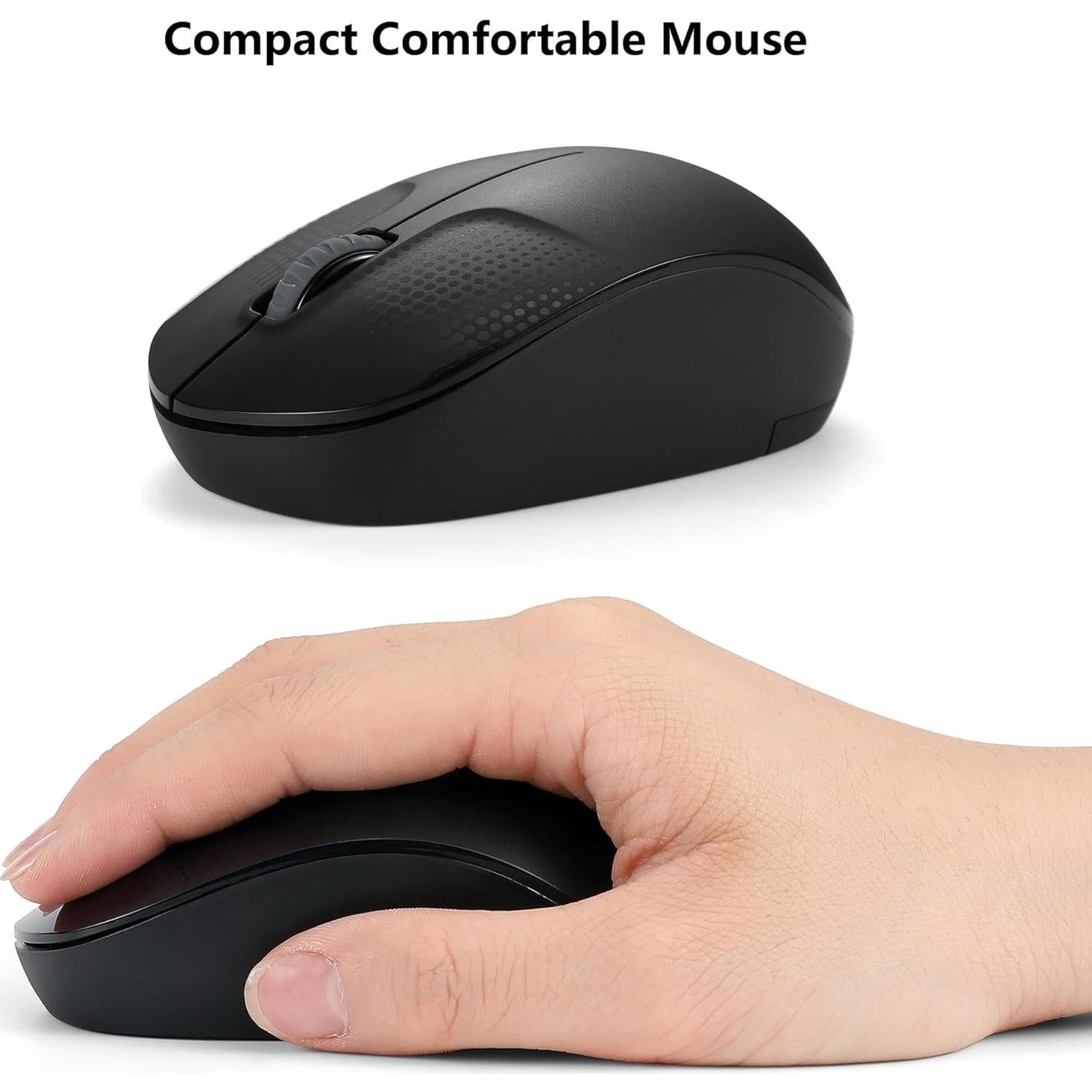 Combo Teclado y Ratón Inalámbrico Tayderley Negro 2.4GHz