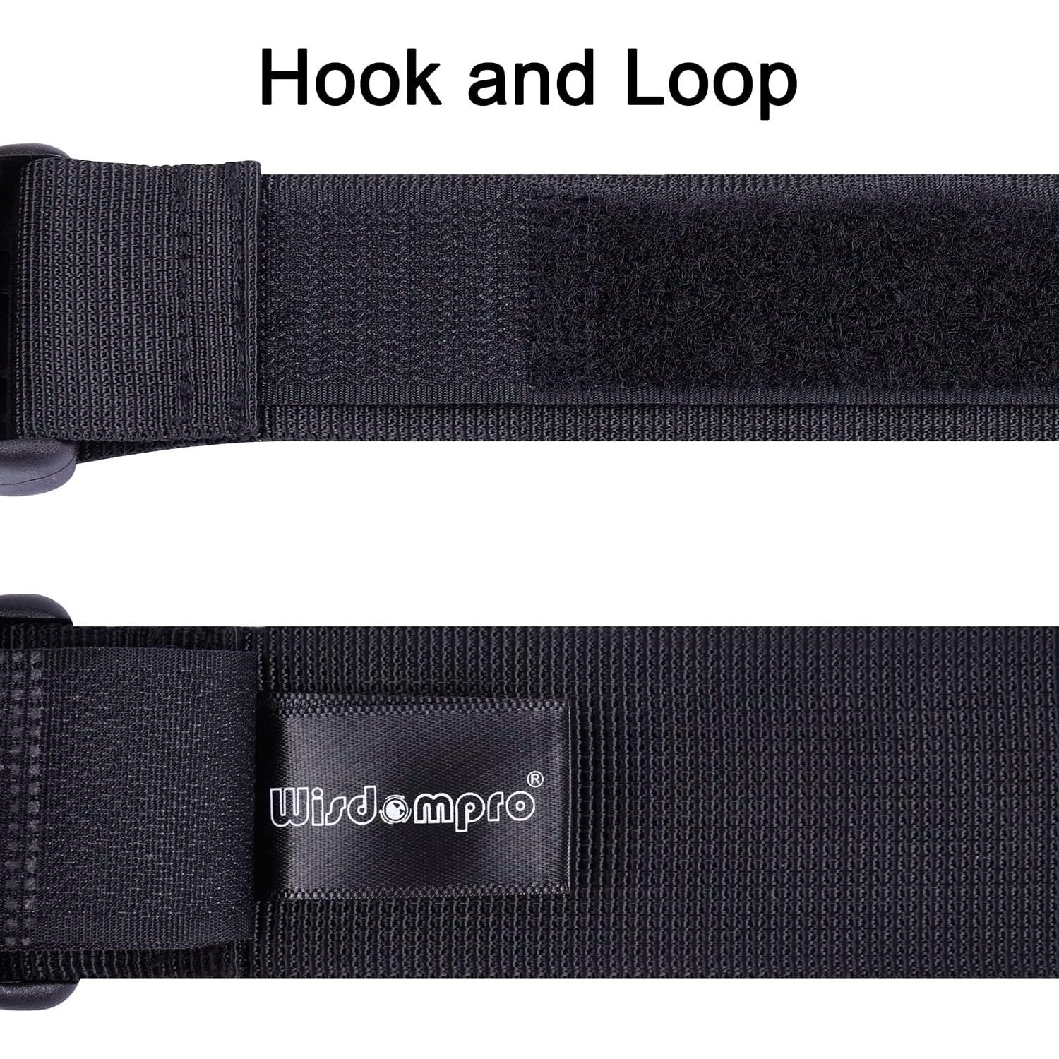 Correas de Equipaje Wisdompro 2 Pcs Ajustables Nylon Negro