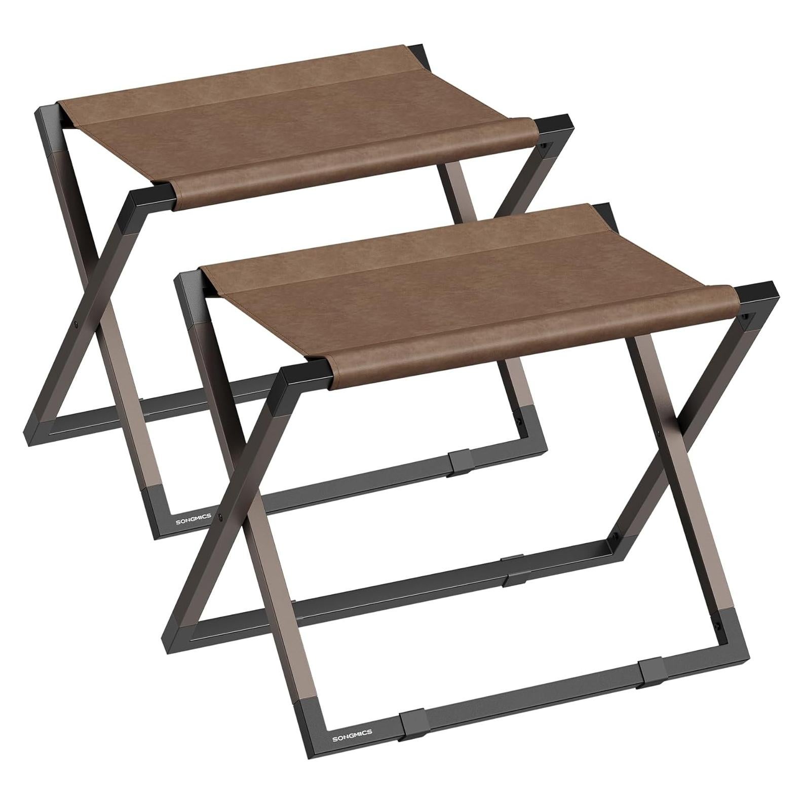 Soportes para Equipaje Plegables SONGMICS, Juego de 2, 70x43x52 cm