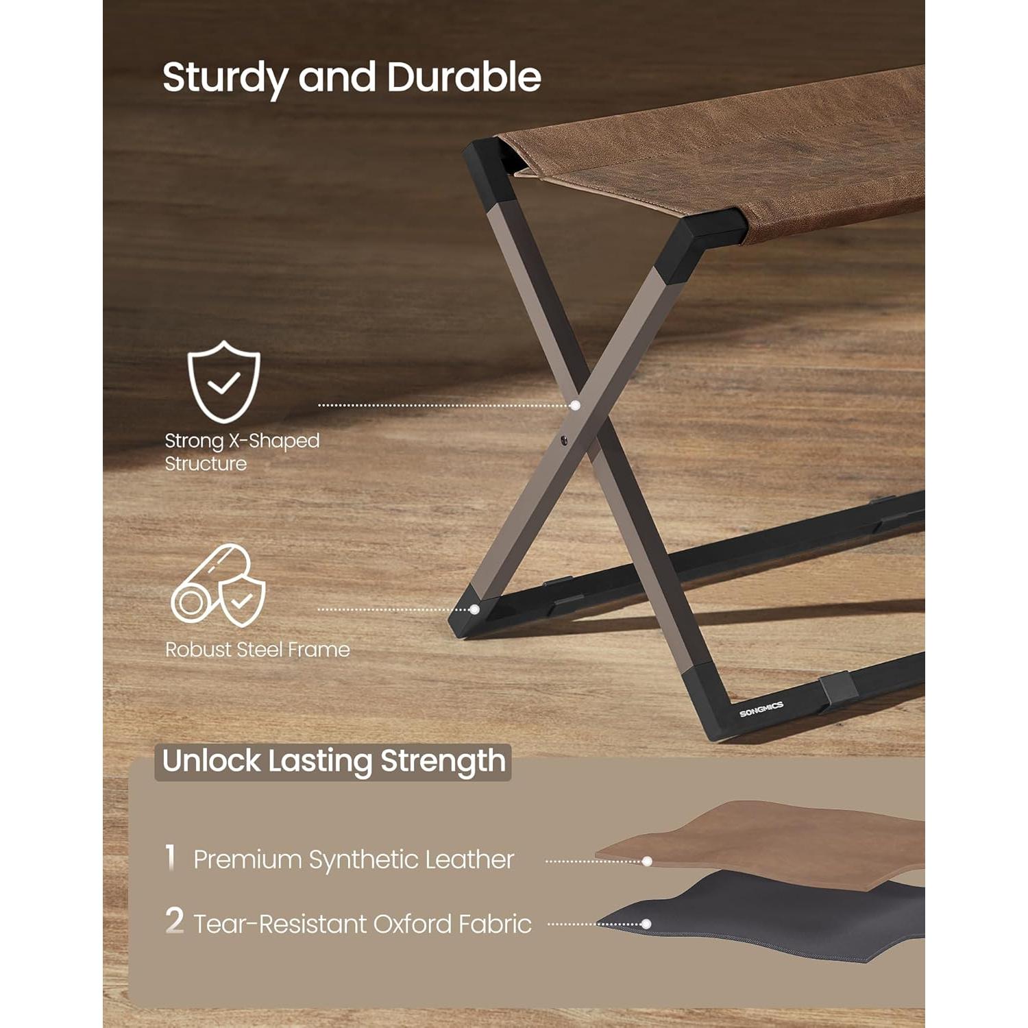 Soportes para Equipaje Plegables SONGMICS, Juego de 2, 70x43x52 cm