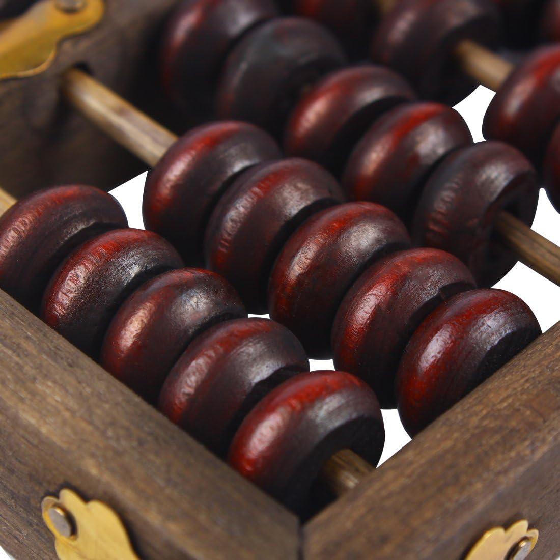 Ábaco Clásico de Madera Larcele SP-01 con Caja de Cuero