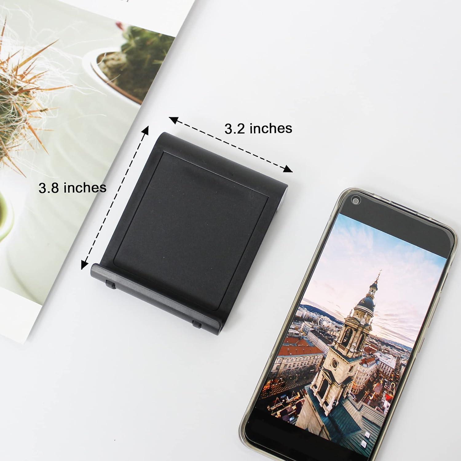 Mayten Foldable Cell Phone Stand for iPhone- Adjustable Phone Holder with Wide Compatibility, Portable Desktop Dock for iPhone 15/14/13/12/11/Pro/Max/SE, Galaxy, Pixel, Anti-Slip Design (Black)