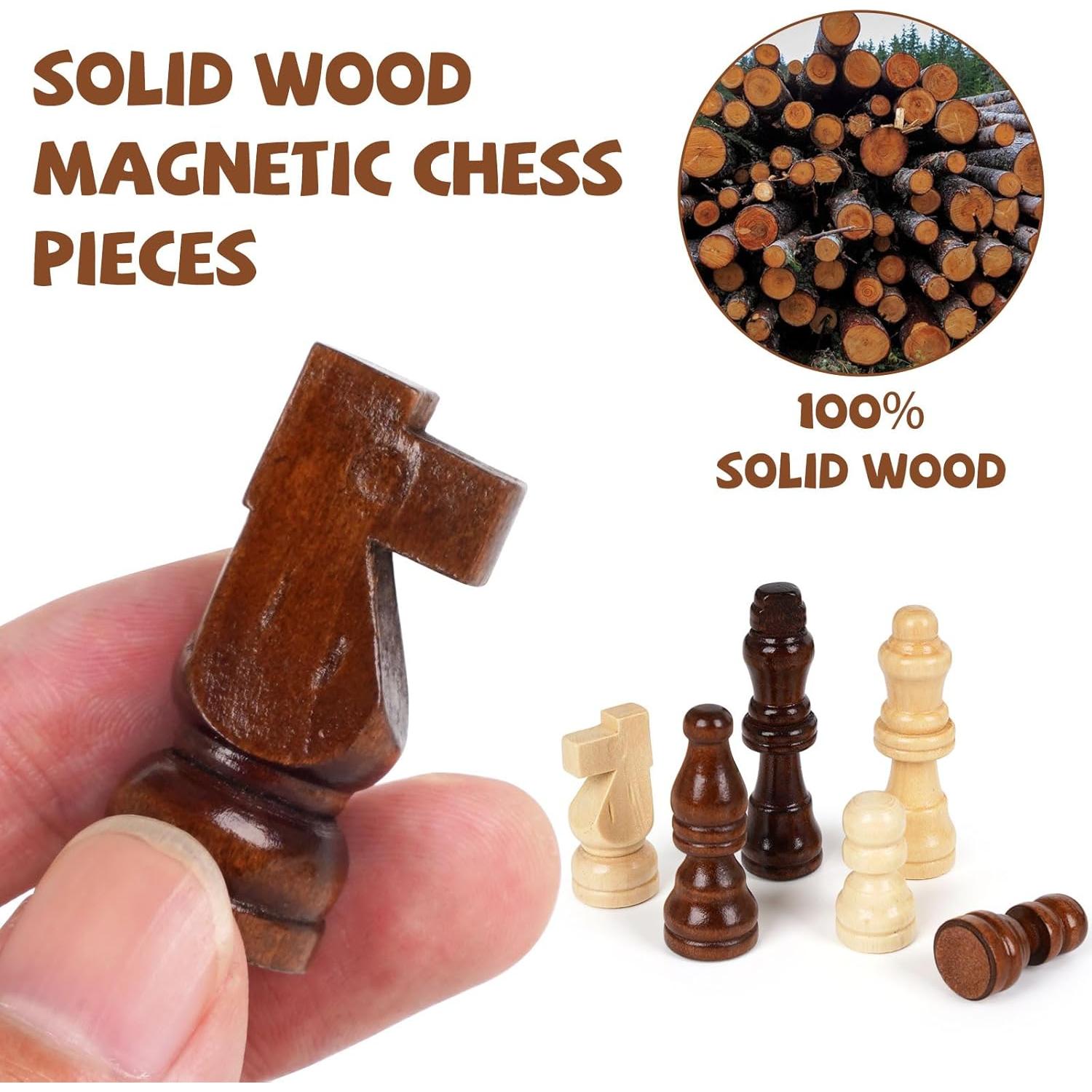 Juego de Ajedrez Magnético Kvintes 30 cm Plegable con 2 Reinas