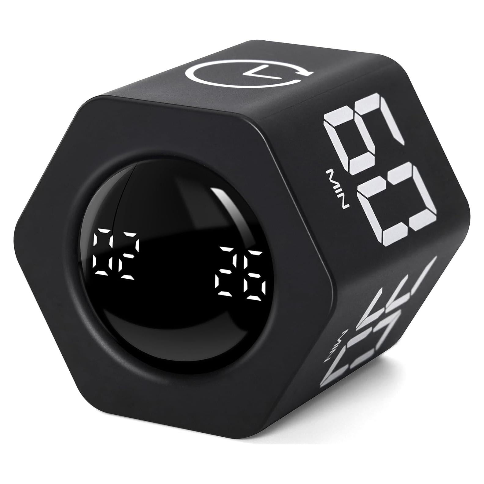 Temporizador de Cubo Exlliy Negro con 5 Tiempos Preestablecidos