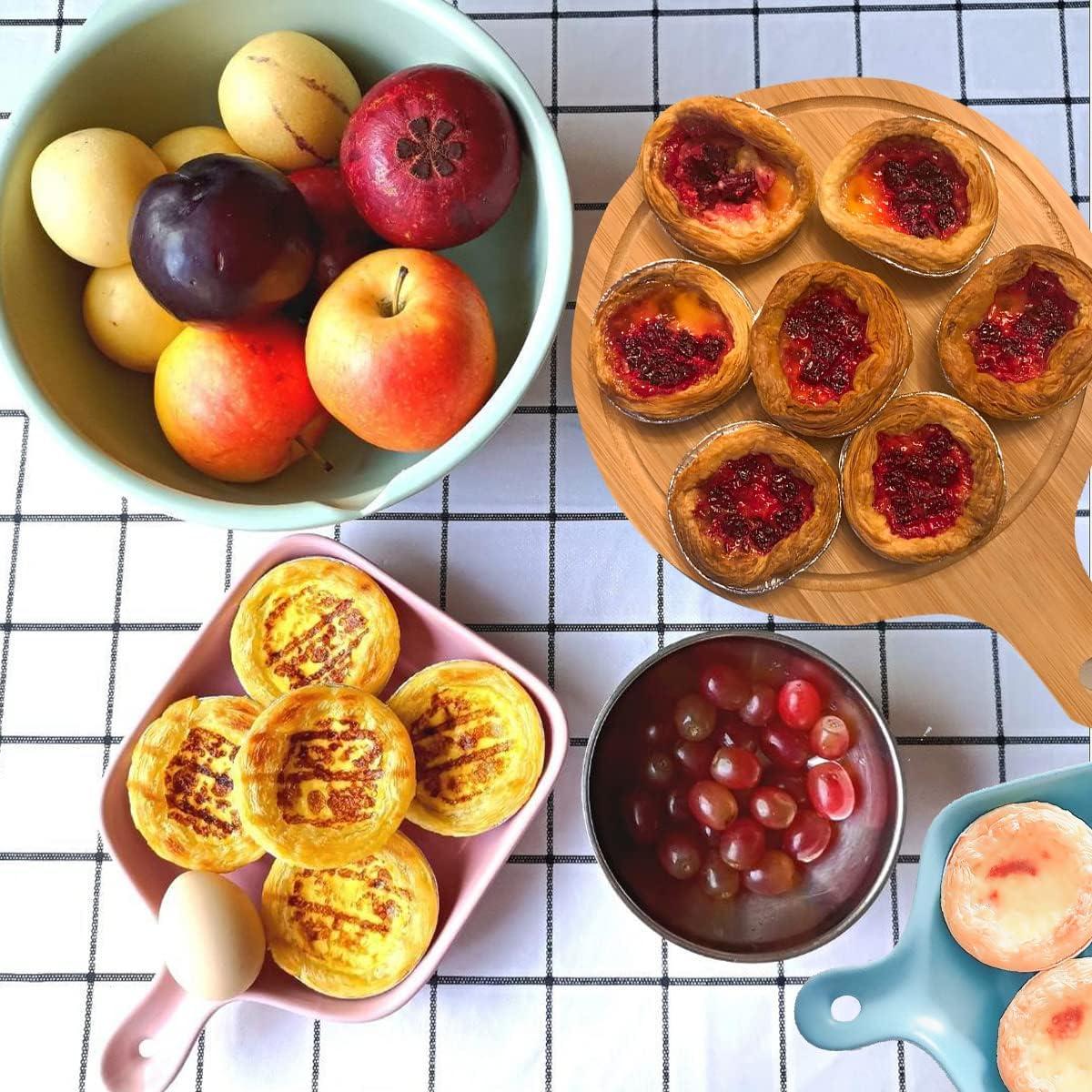 100 Bandejas Mini de Aluminio HLCM para Tartas y Quiches