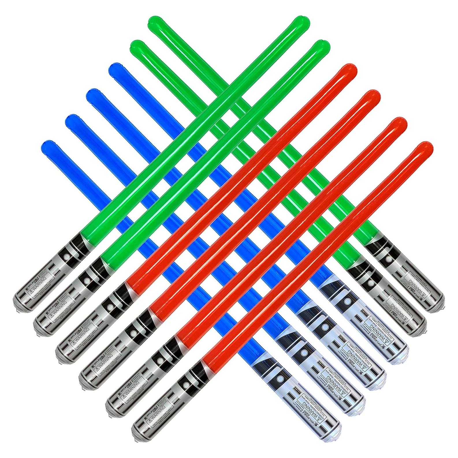 Espadas de Luz Inflables Megasumer 12 Piezas Fiesta