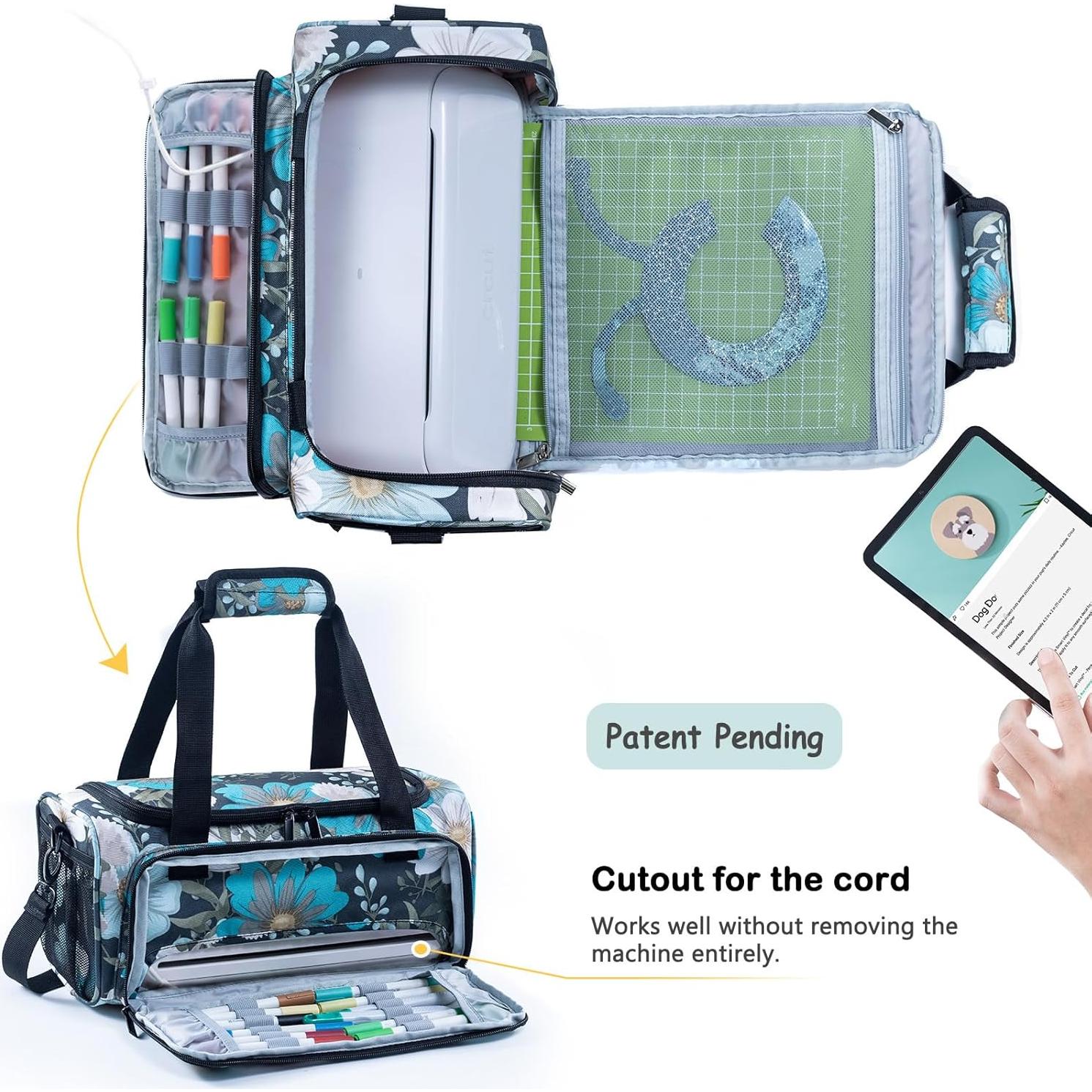 Funda AMOIGEE para Cricut Joy Xtra, Azul Jazmín, Resistente