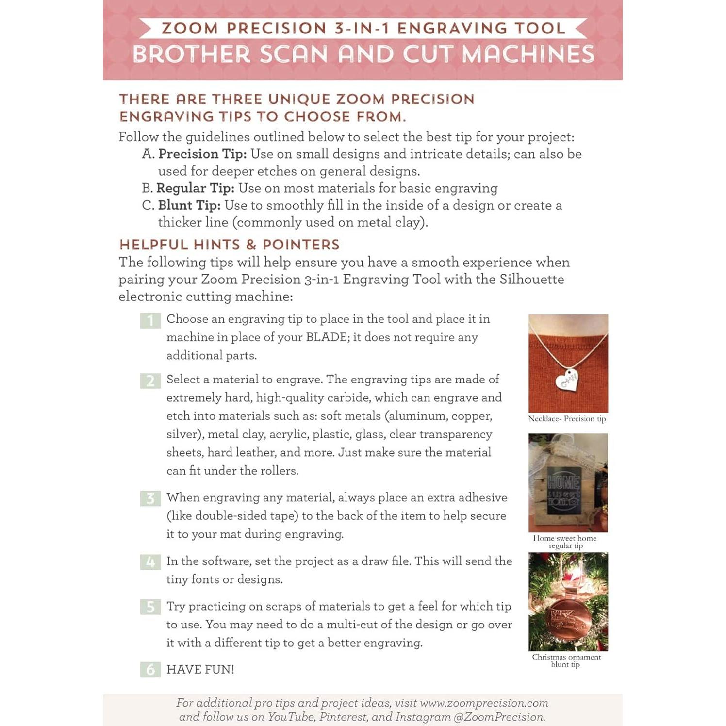 Herramienta de Grabado 3-en-1 Zoom Precision para Brother