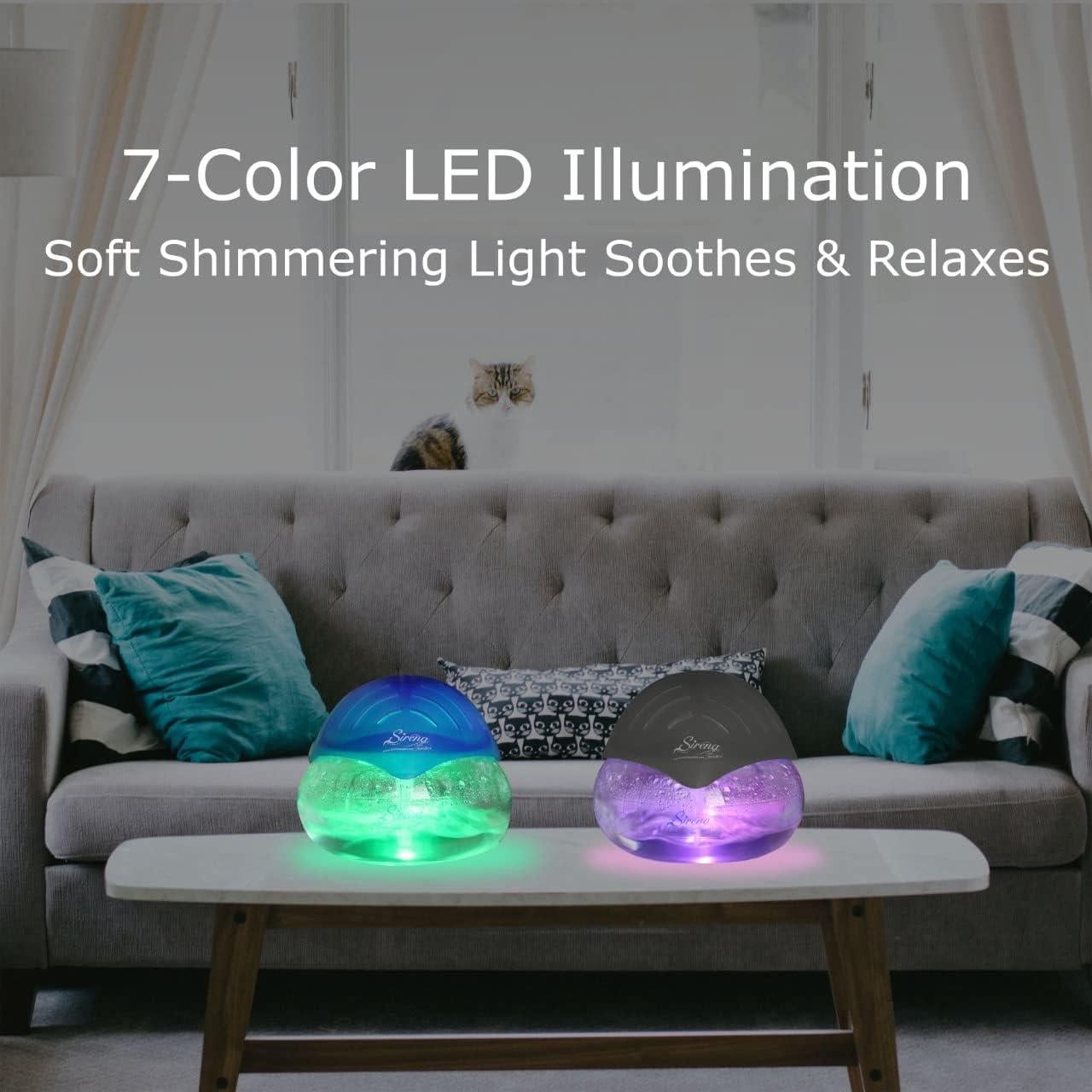 Purificador de Aire Sirena Twister Negro - Filtro de Agua y Aromaterapia