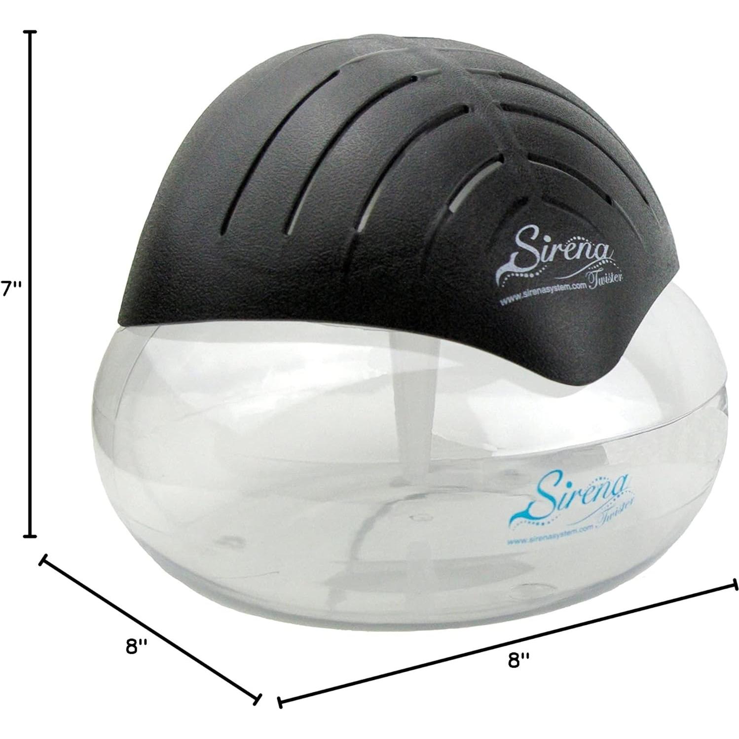 Purificador de Aire Sirena Twister Negro - Filtro de Agua y Aromaterapia