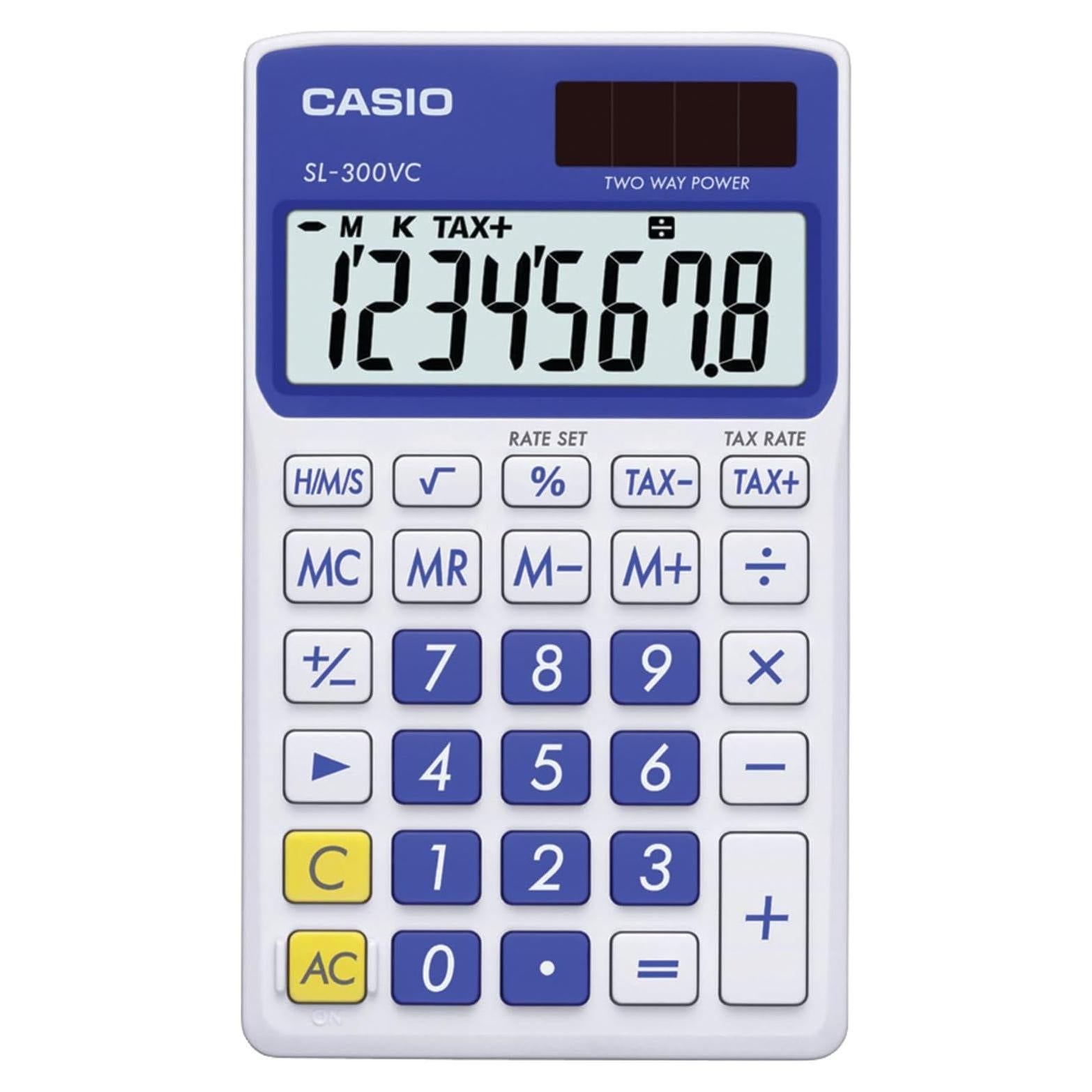 Calculadora Casio SL-300VC Solar 8 Dígitos Azul