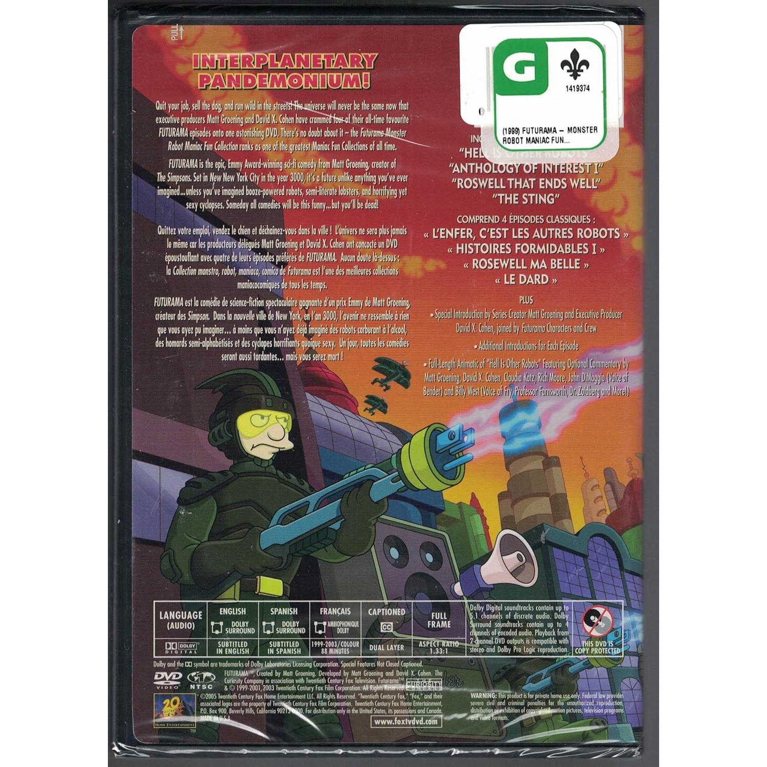 Futurama - Colección de Monstruos Robot Maniaco - DVD