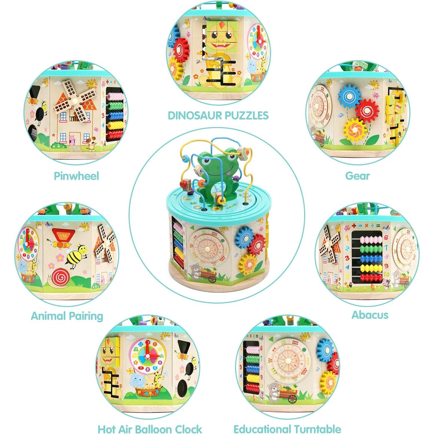 LAVIEVERT Juguete Educativo 10-en-1 de Madera para Niños