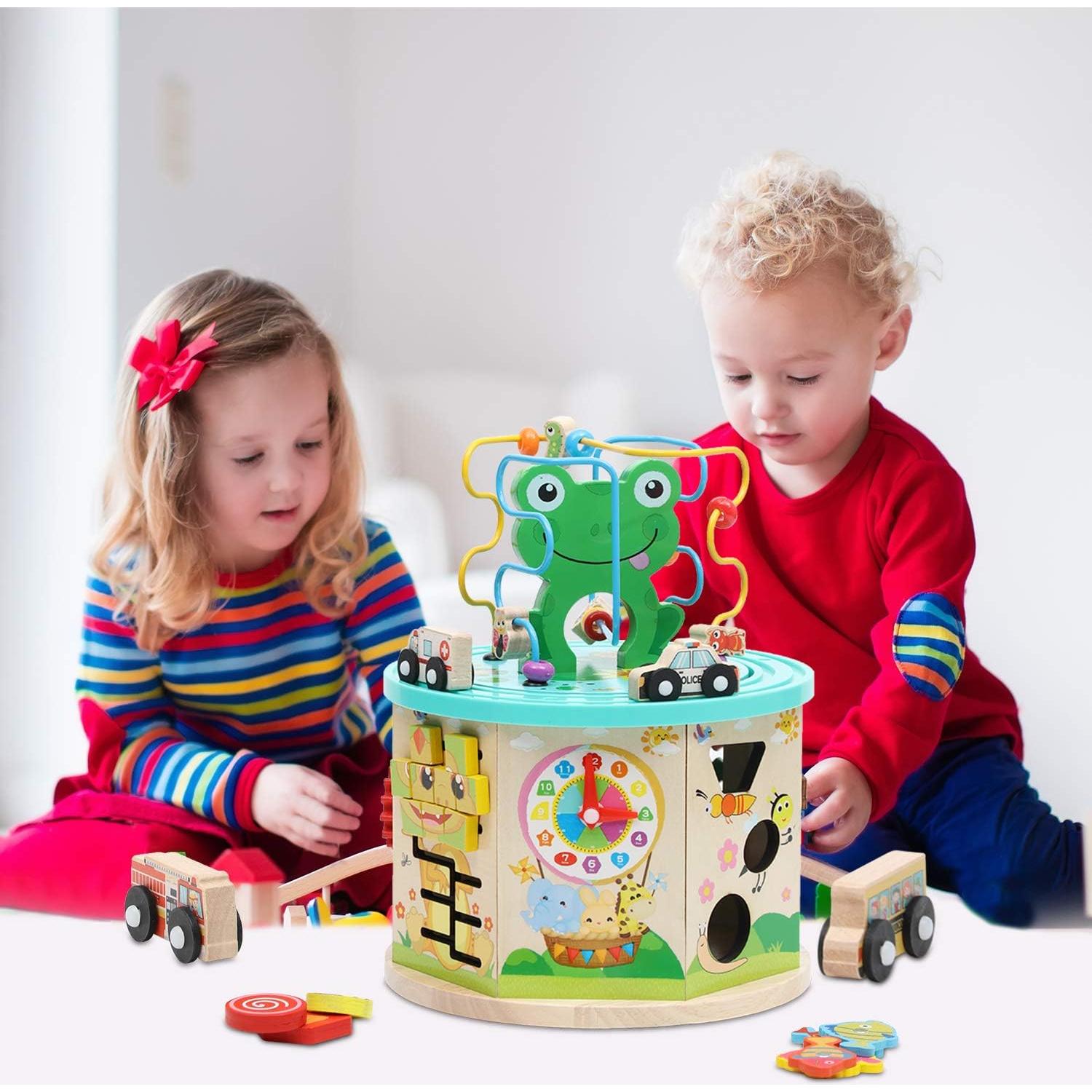 LAVIEVERT Juguete Educativo 10-en-1 de Madera para Niños