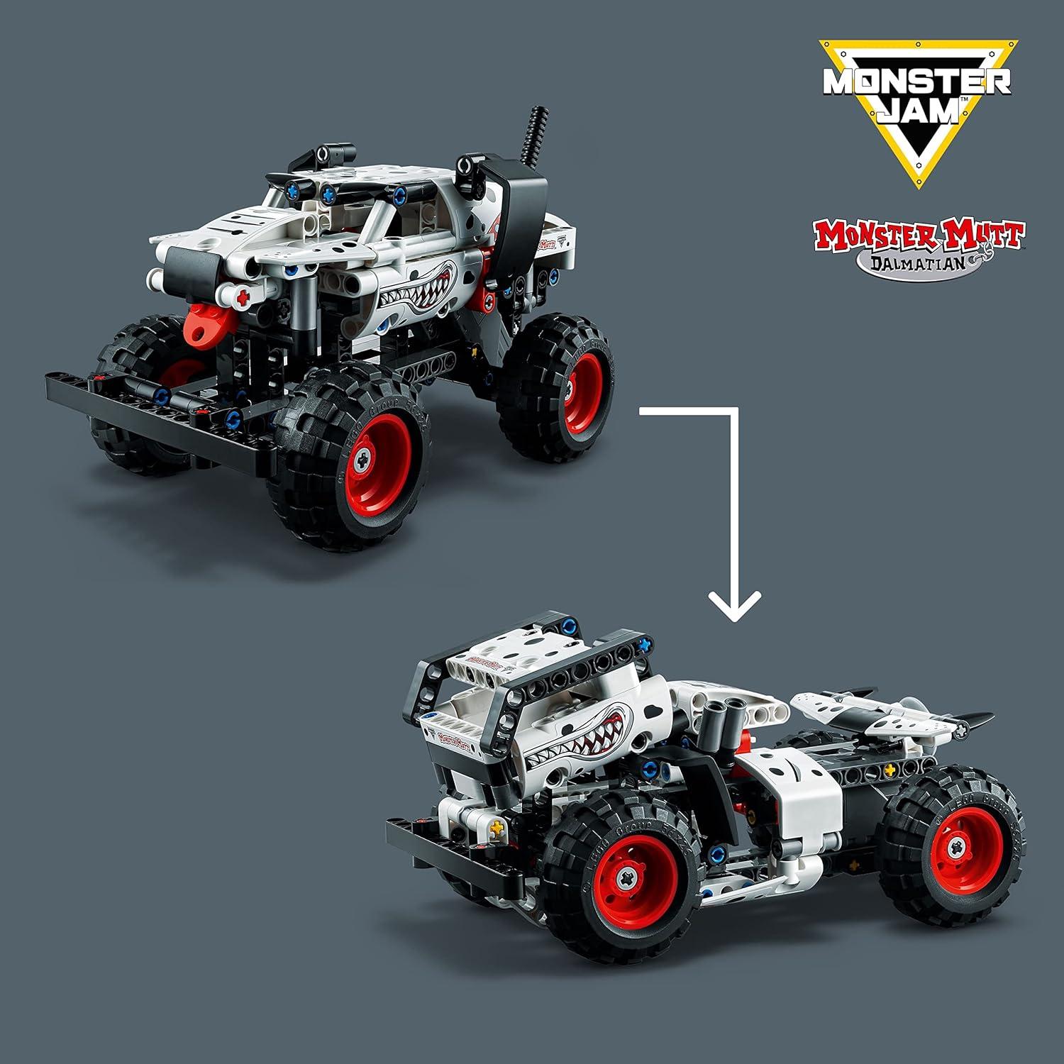 LEGO Technic Monster Jam Monster Mutt Dálmata 2 en 1 - Juguete 244 Piezas