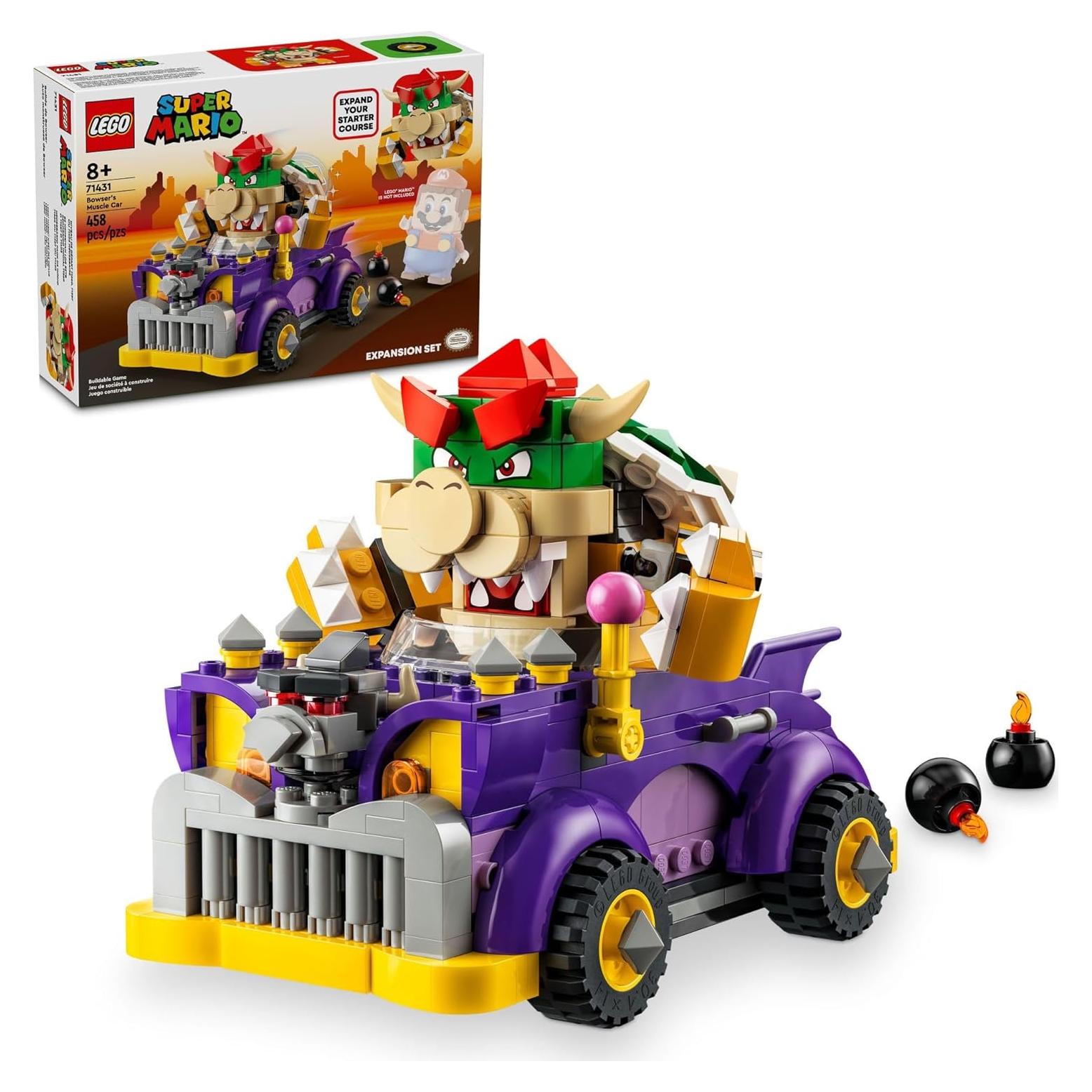 LEGO Super Mario Auto Muscular de Bowser 71431 - Juguete 458 Piezas