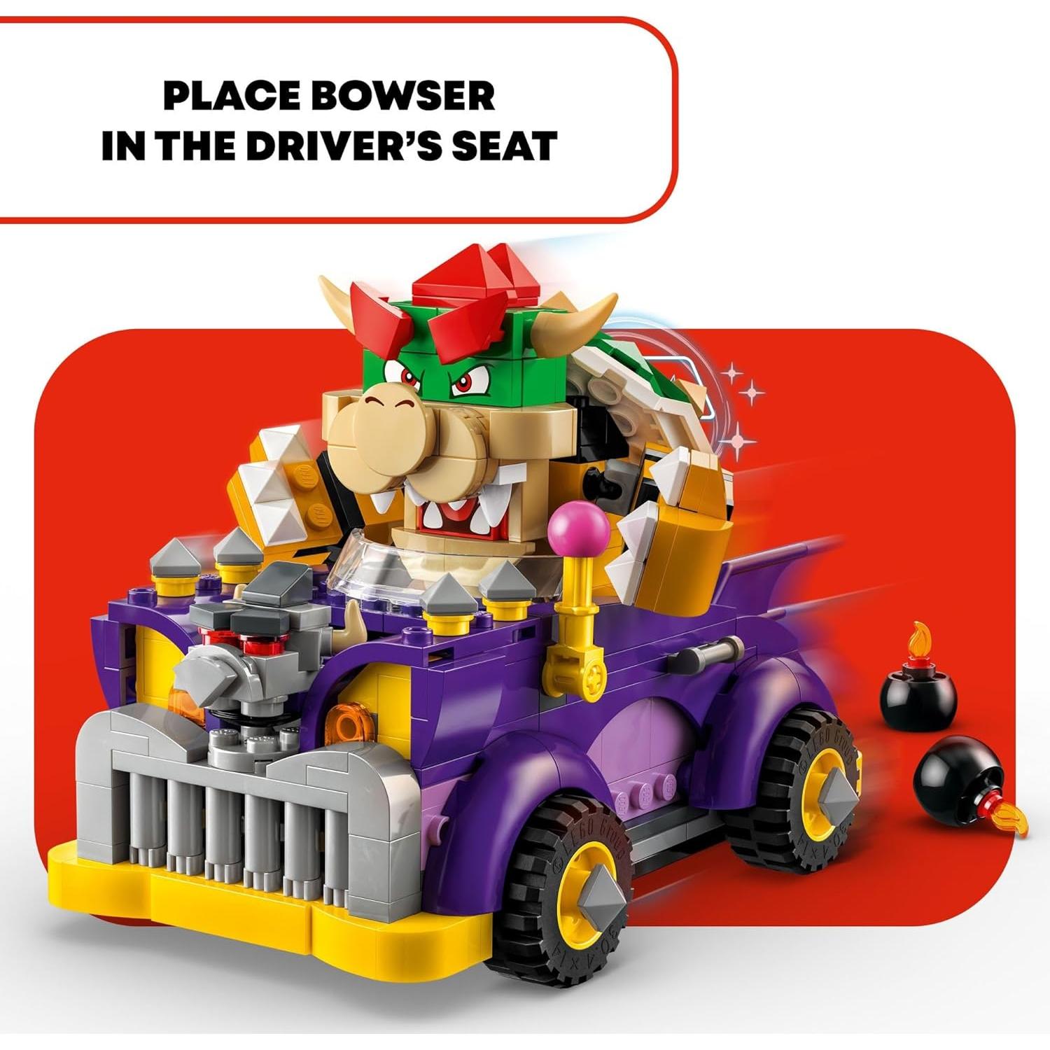 LEGO Super Mario Auto Muscular de Bowser 71431 - Juguete 458 Piezas