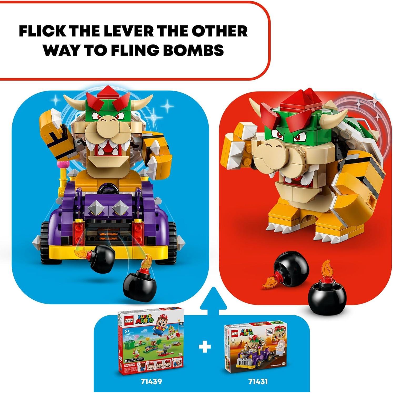 LEGO Super Mario Auto Muscular de Bowser 71431 - Juguete 458 Piezas
