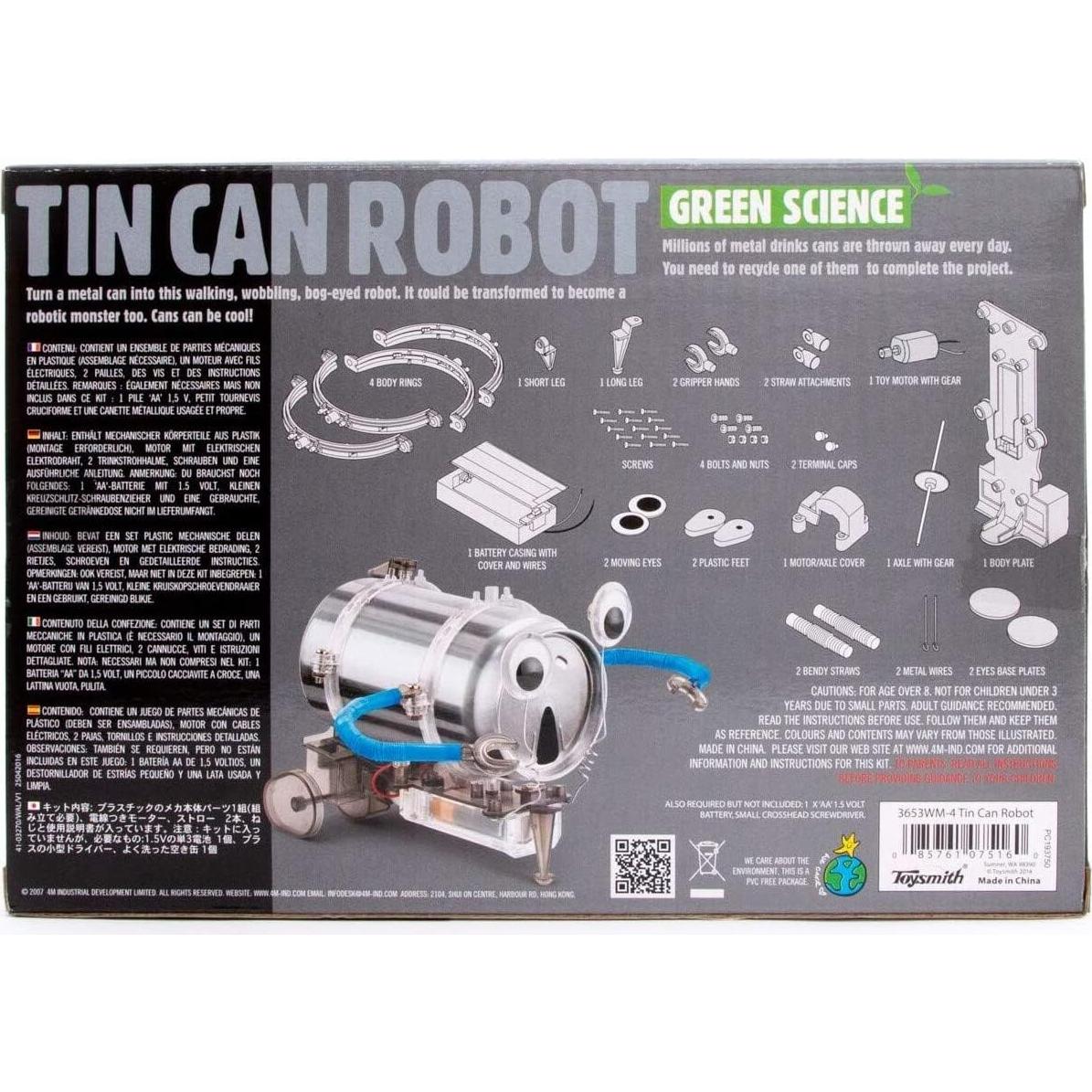 Kit de Robot de Lata 4M Toysmith para Niños + Reciclaje