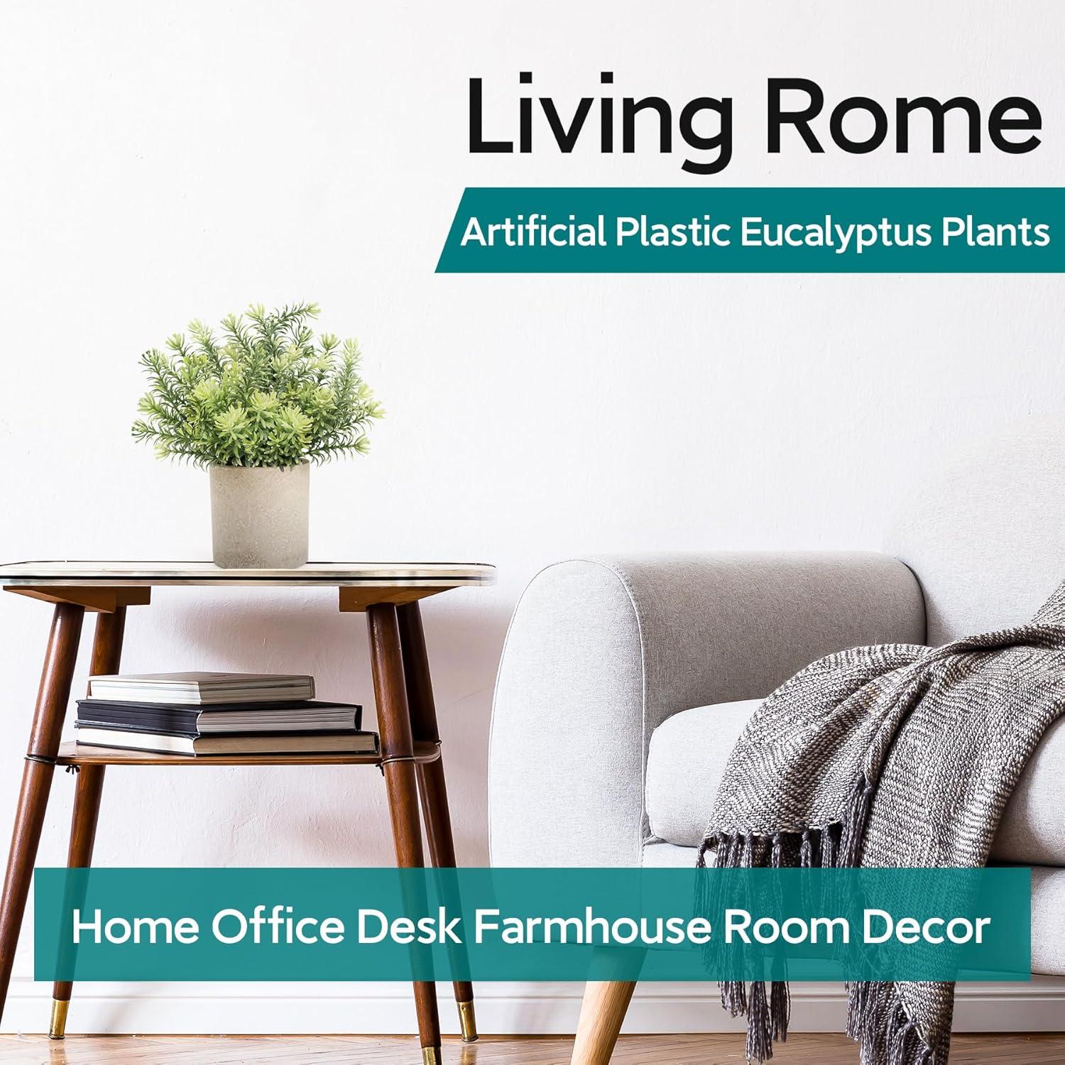 Plantas Artificiales Eucalipto Der Rose 3 Paquetes Decoración