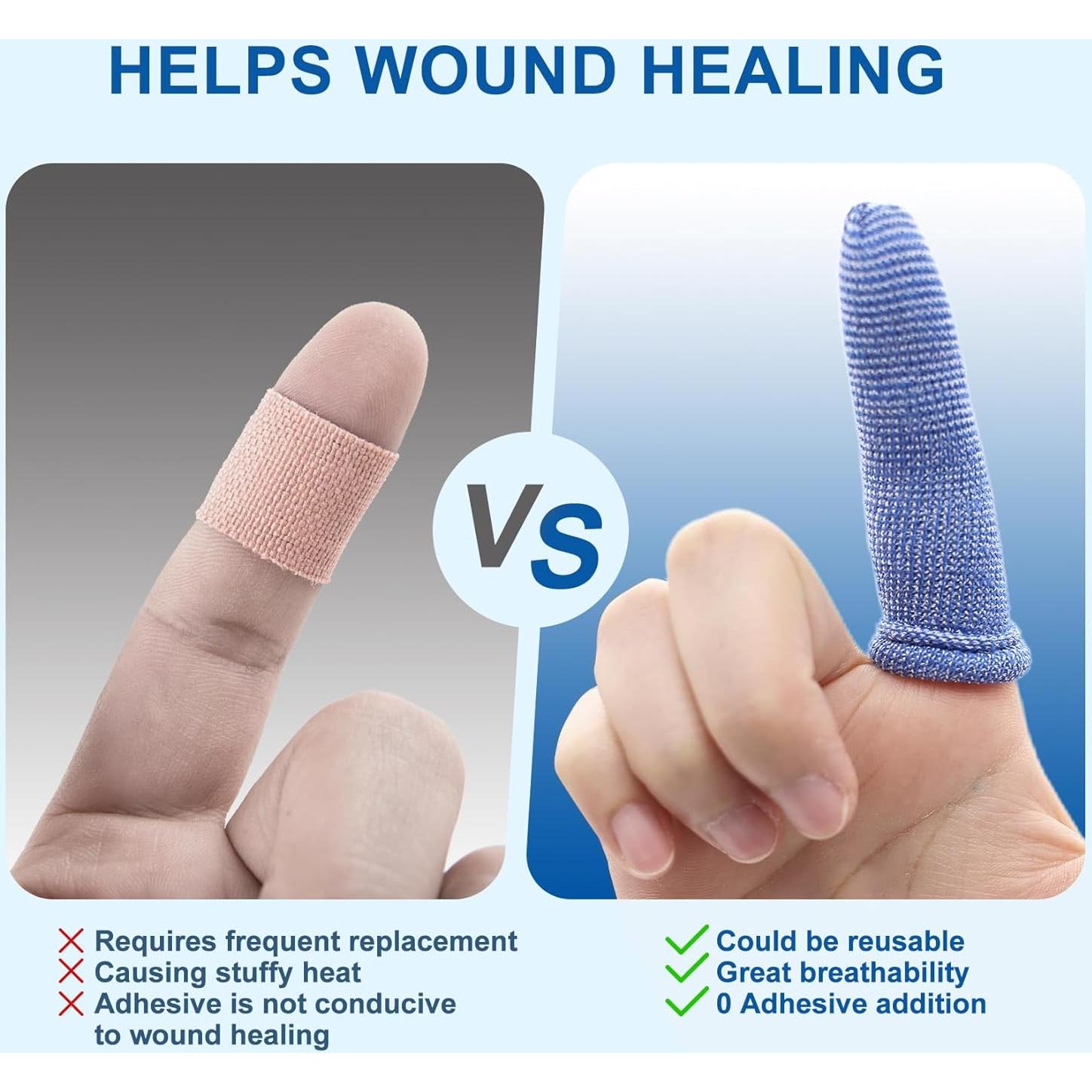 Protectores de Dedos Dimora - Paquete de 60 Unidades Mediano Azul