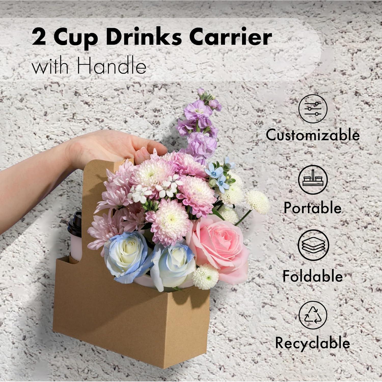 Soporte de Bebidas Desechable FMP Brands para 2 Tazas - 15 Unidades