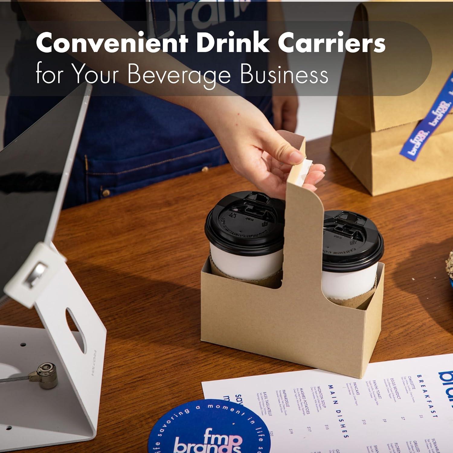 Soporte de Bebidas Desechable FMP Brands para 2 Tazas - 15 Unidades