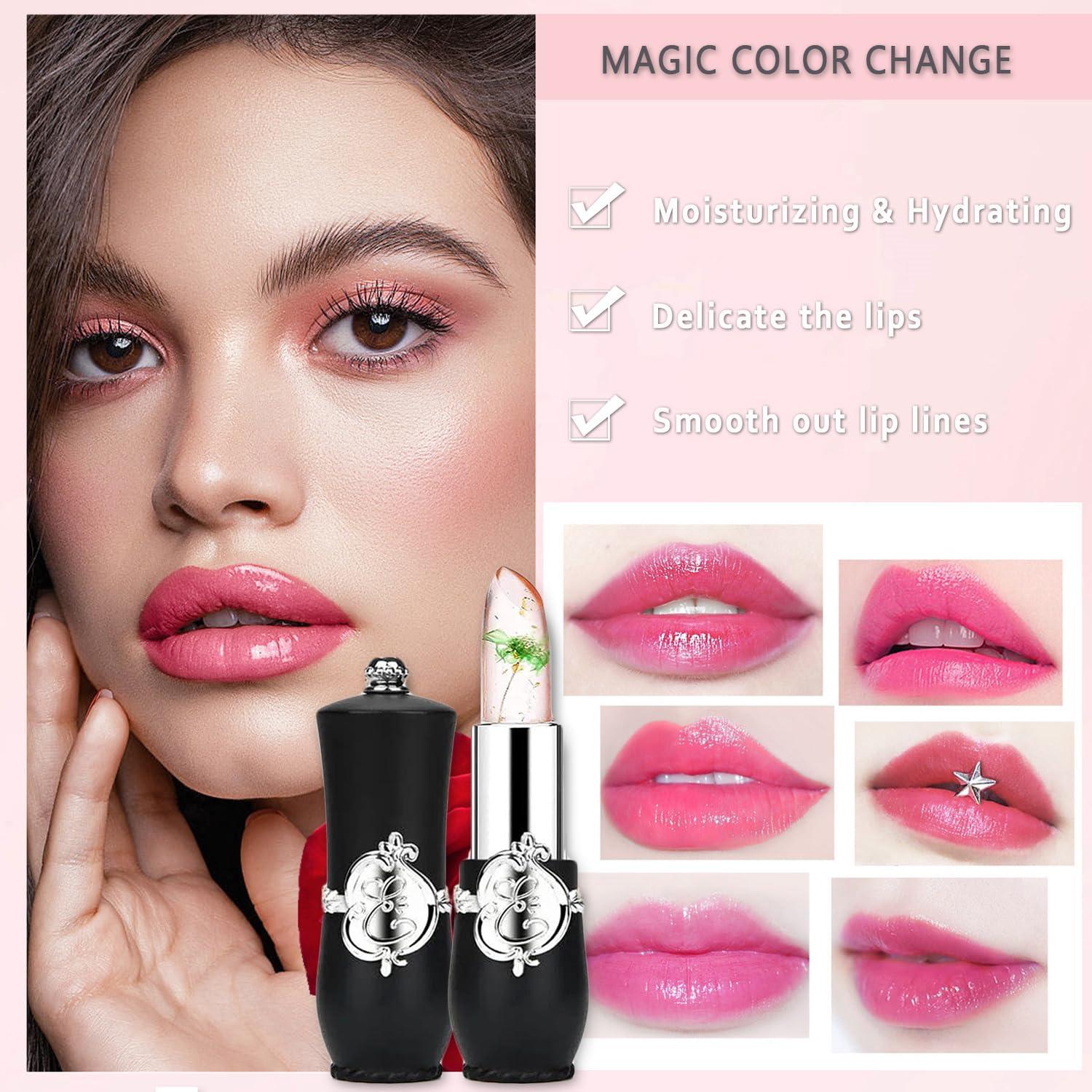 Bálsamo Labial de Gel Firstfly 6 Piezas Cambio de Color