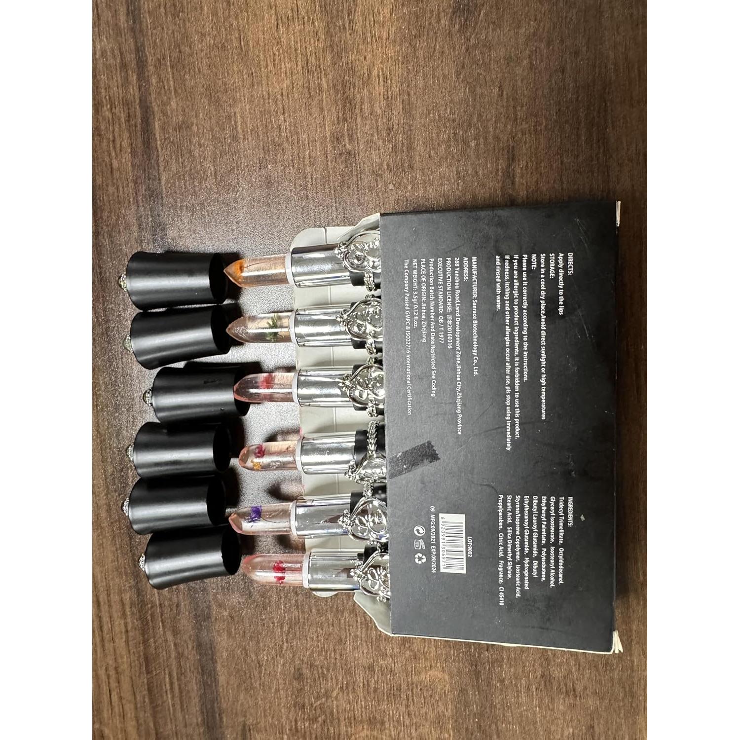 Bálsamo Labial de Gel Firstfly 6 Piezas Cambio de Color