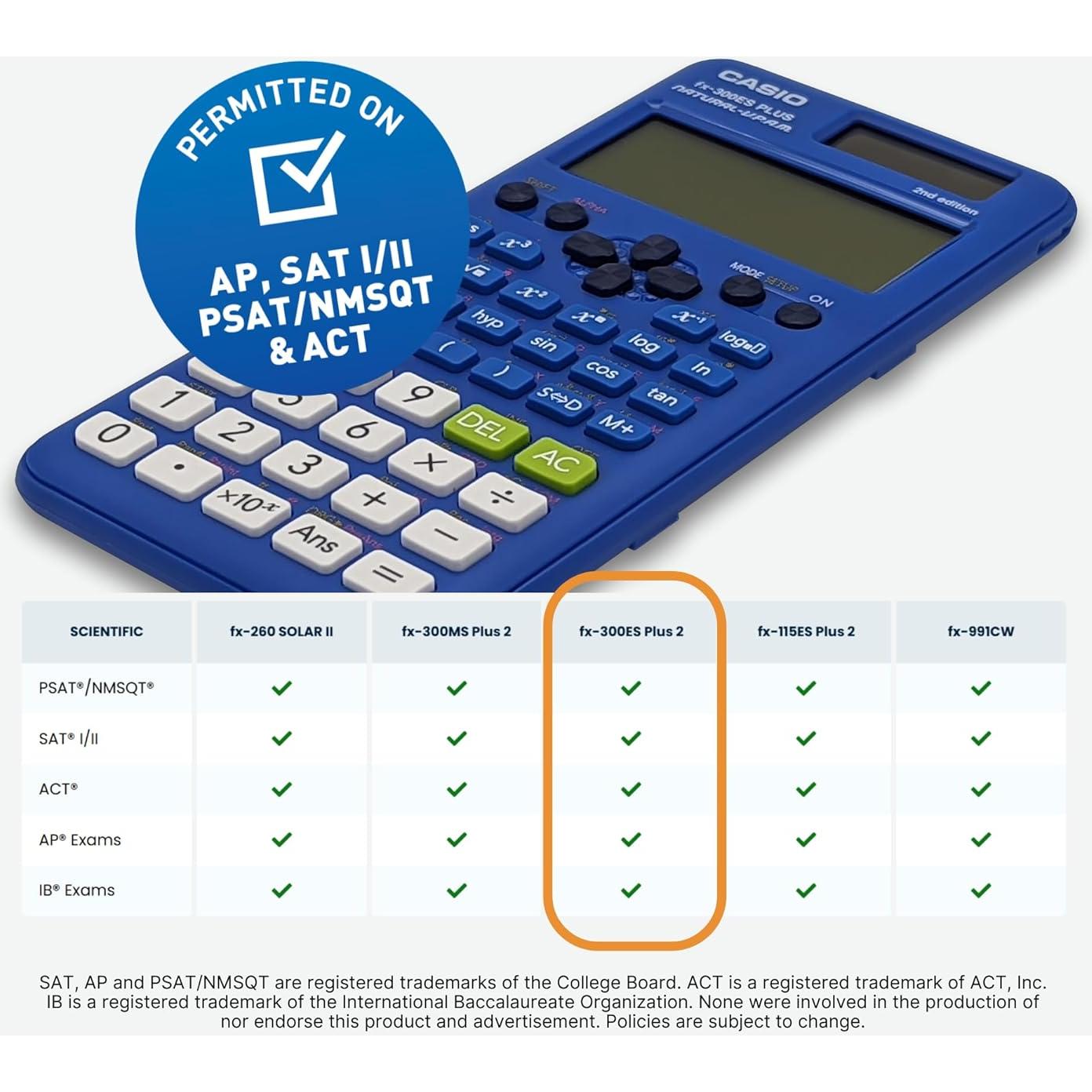 Calculadora Científica Casio fx-300ES Plus - 262 Funciones, Pantalla Natural