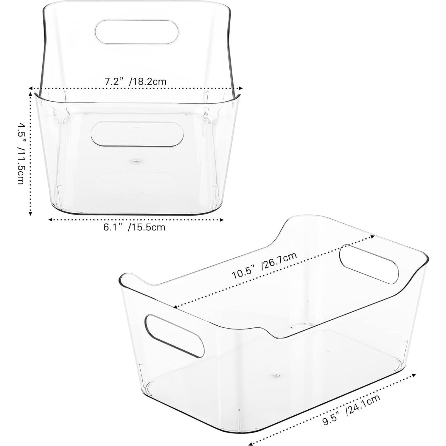 Contenedores de Almacenamiento Tiawudi 12 Piezas 3.7L Transparentes