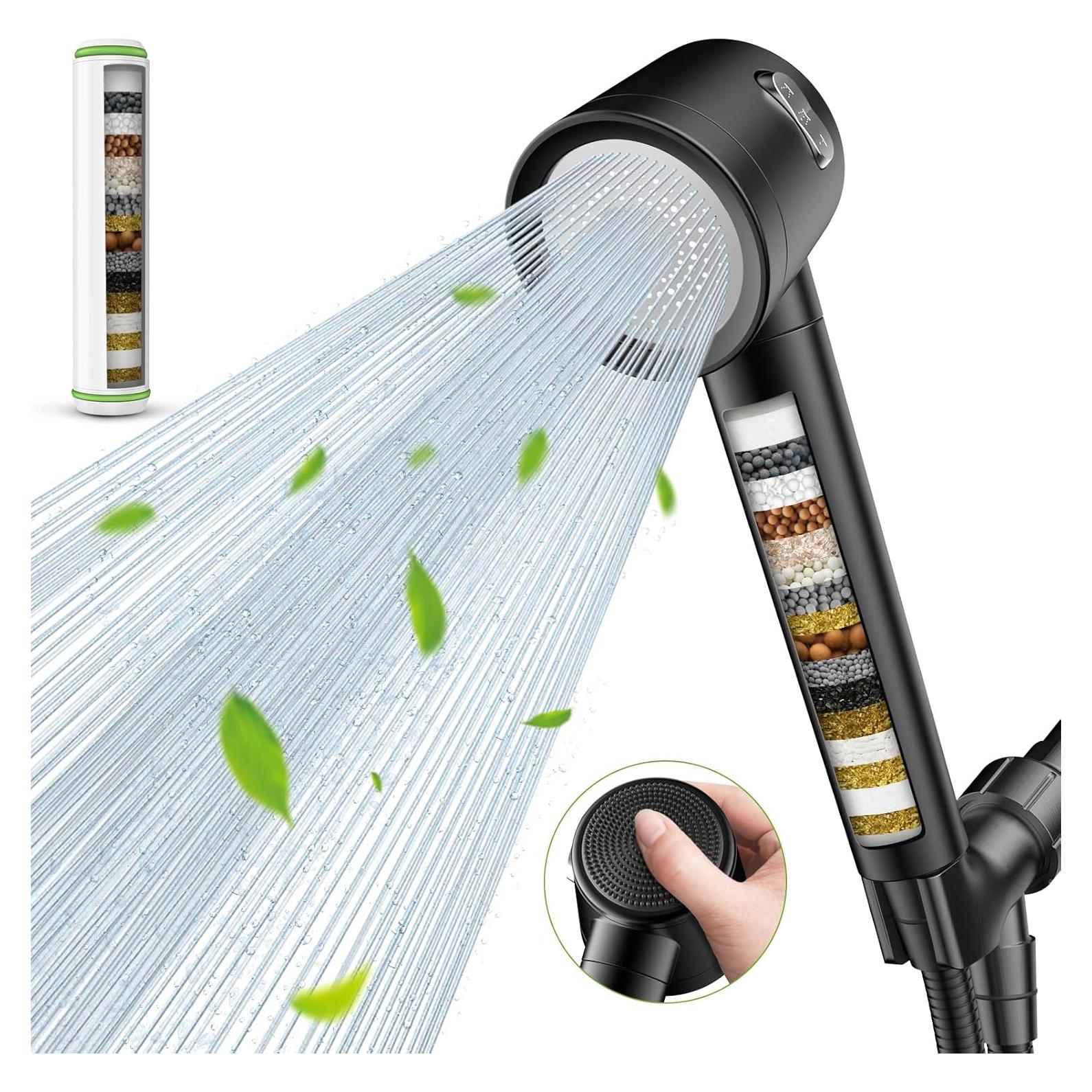 Cabezal de Ducha Filtrado Fitespot con Mango y 3 Modos