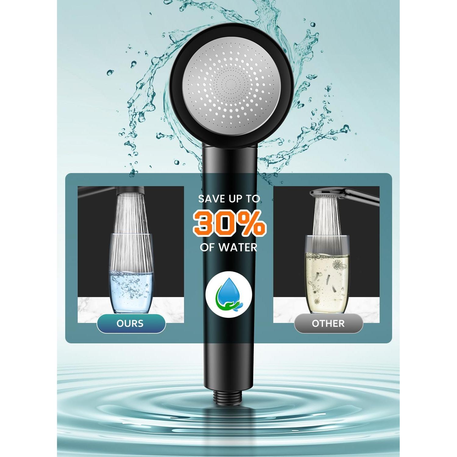 Cabezal de Ducha Filtrado Fitespot con Mango y 3 Modos