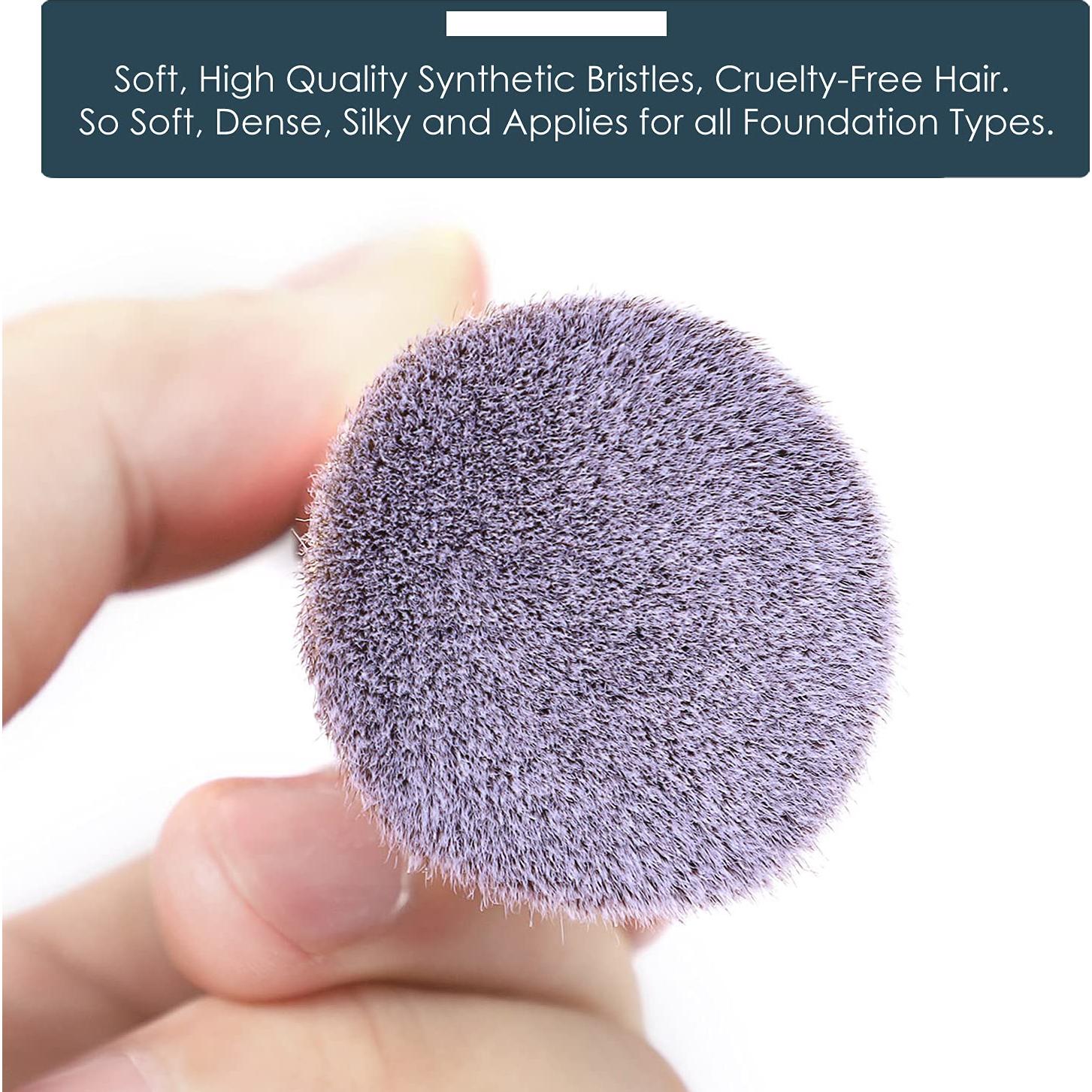 Brocha de Maquillaje Kabuki KINGMAS Punta Plana 14cm