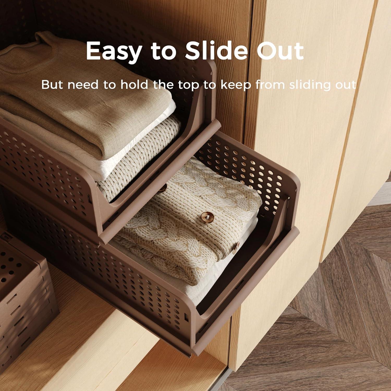 Organizadores de Closet Plegables Pinkpum 4 Pack - Plástico Apilable