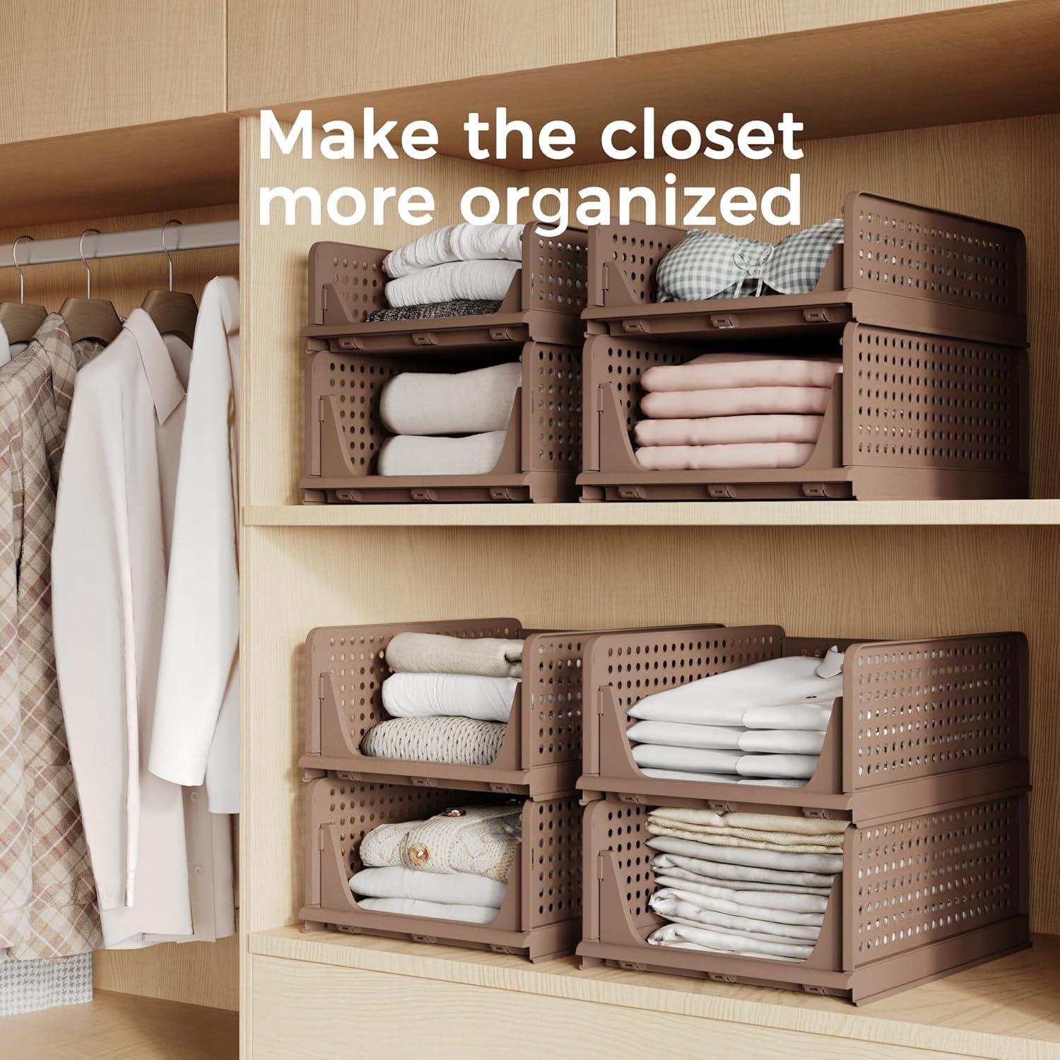 Organizadores de Closet Plegables Pinkpum 4 Piezas 42.2x33.4x18.6cm